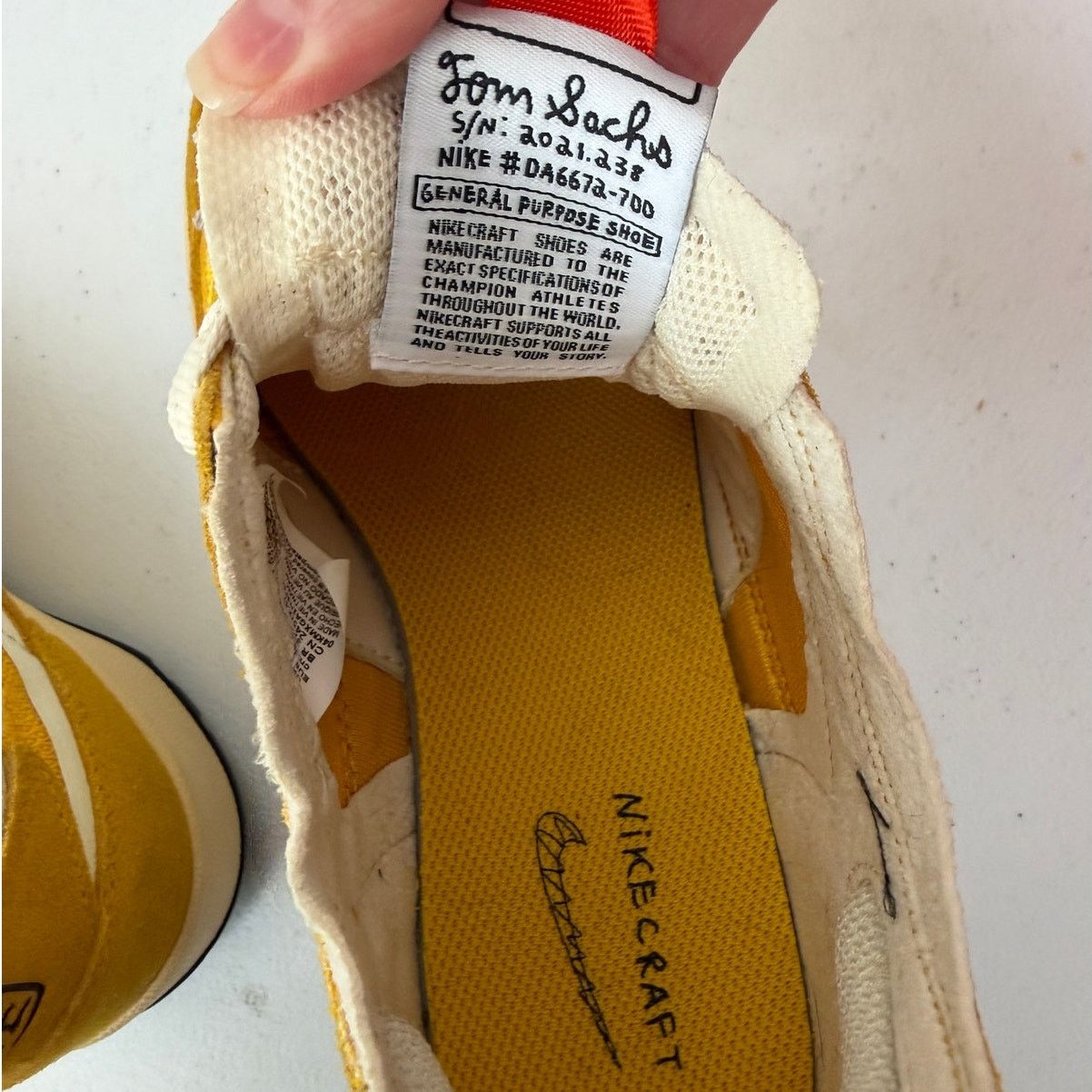 Nike Tom Sachs x NikeCraft General Purpose Yellow Sneaker 7.5 Size US 7.5 / IT 37.5 - 16 Thumbnail