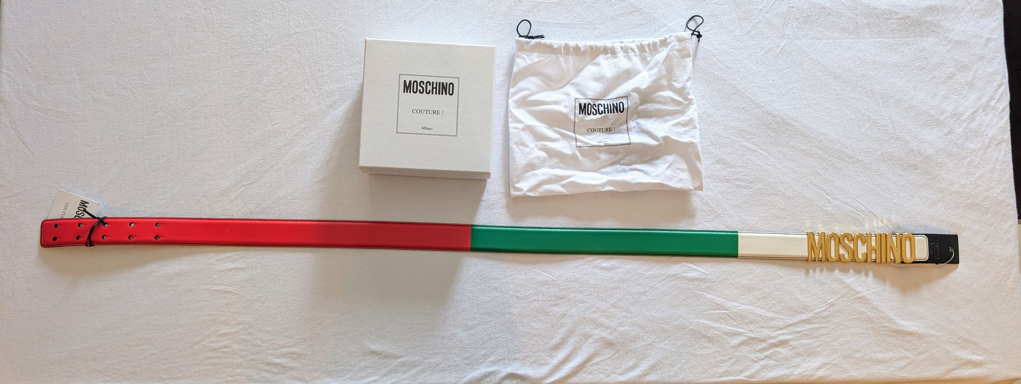 Moschino MOSCHINO ITALIAN FLAG BELT Size 42 - 3 Thumbnail
