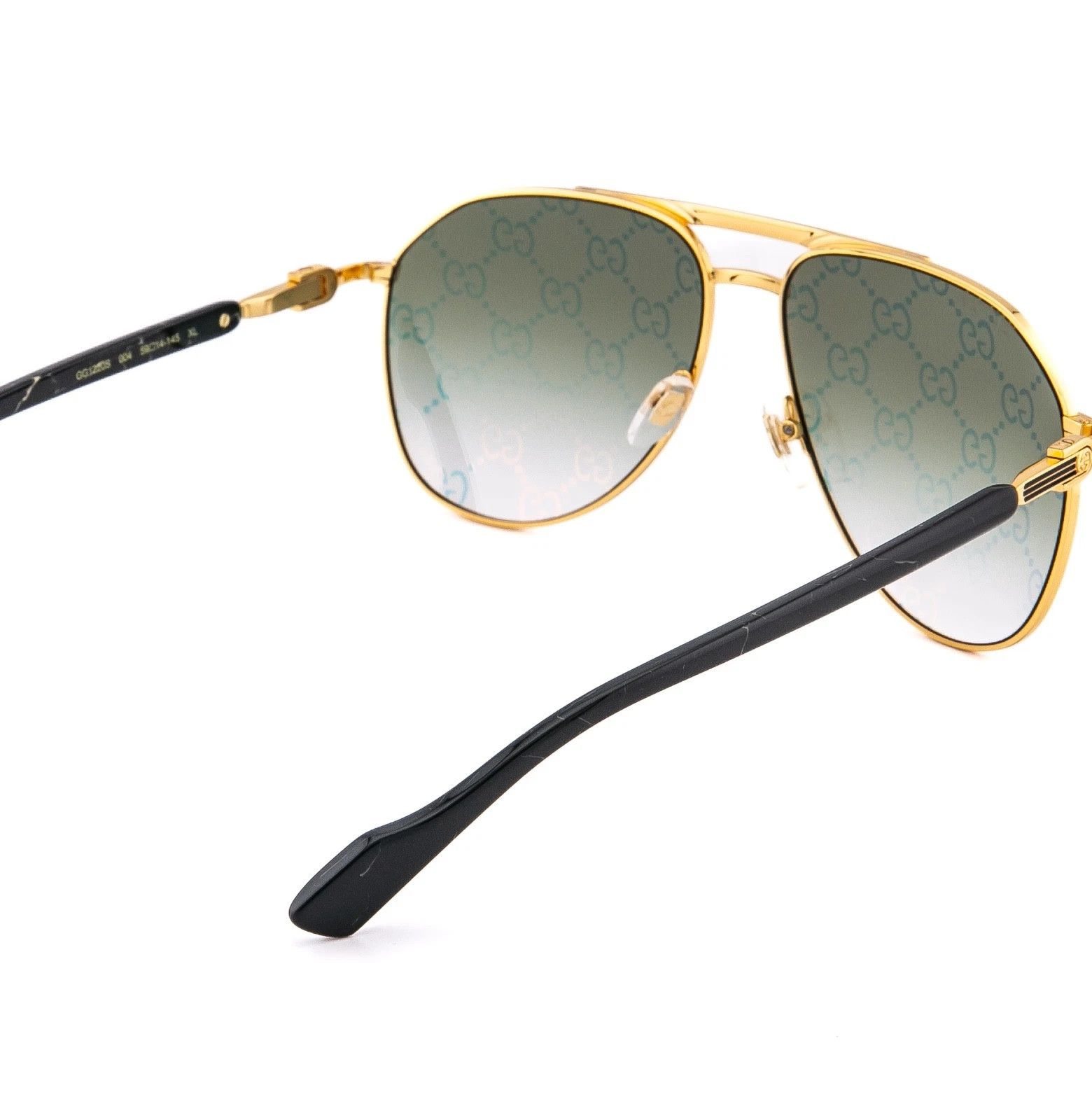 Gucci GUCCI 1220 Gg1220S Gold Green Mirror Aviator Sunglass 004 Size ONE SIZE - 2 Thumbnail