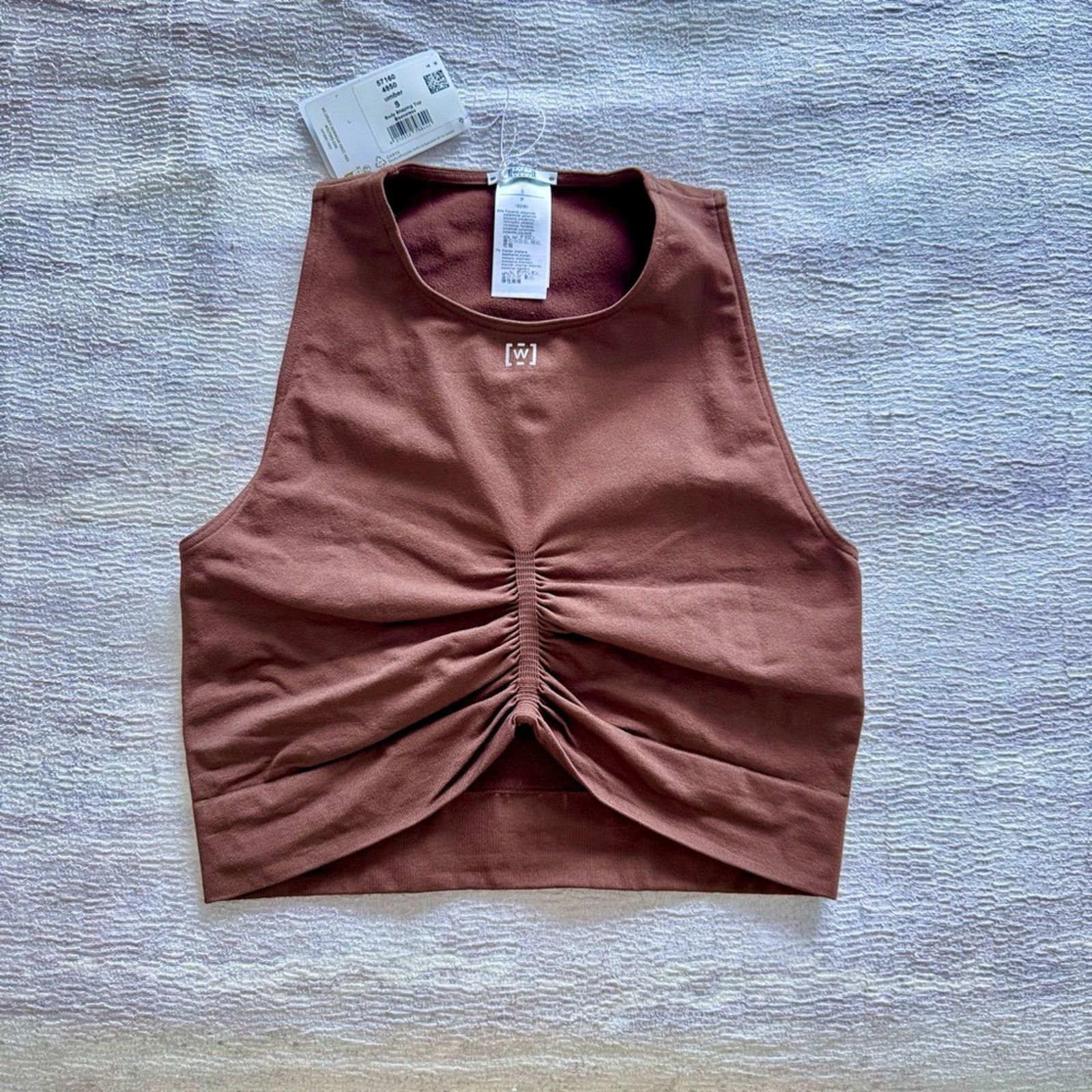 Wolford NWT! Wolford Women's Brown Ruched Crop Top, Size S Size S / US 4 / IT 40 - 11 Thumbnail
