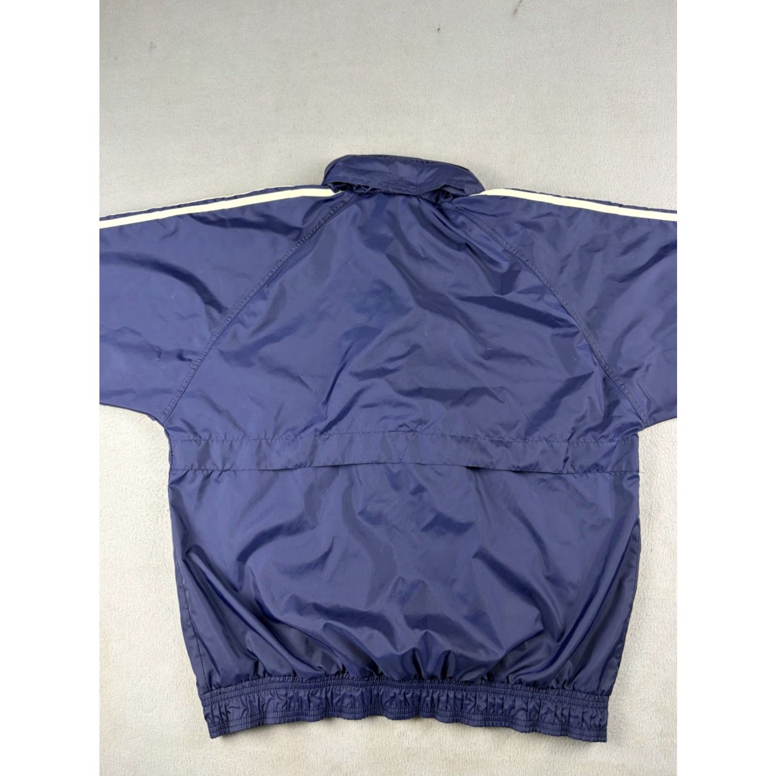 Adidas VINTAGE Adidas Windbreaker Men’s L Blue Hooded 90s Nylon Zip Embroidered Logo Packable Jacket Regular Size US L / EU 52-54 / 3 - 5 Thumbnail