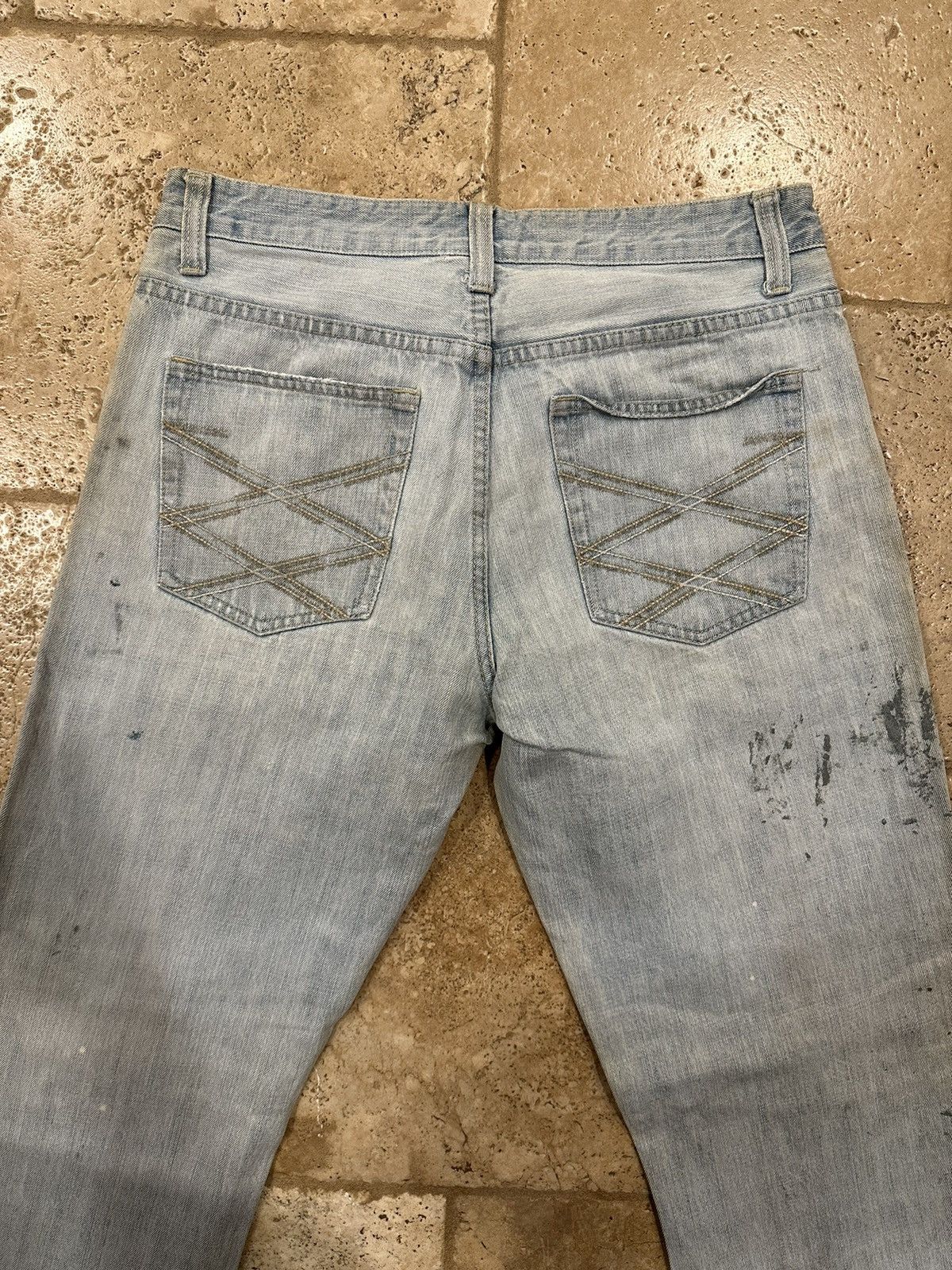 Vintage Vintage Bootcut Flare Trashed Distressed Blue Denim Jeans Size US 32 / EU 48 - 11 Thumbnail