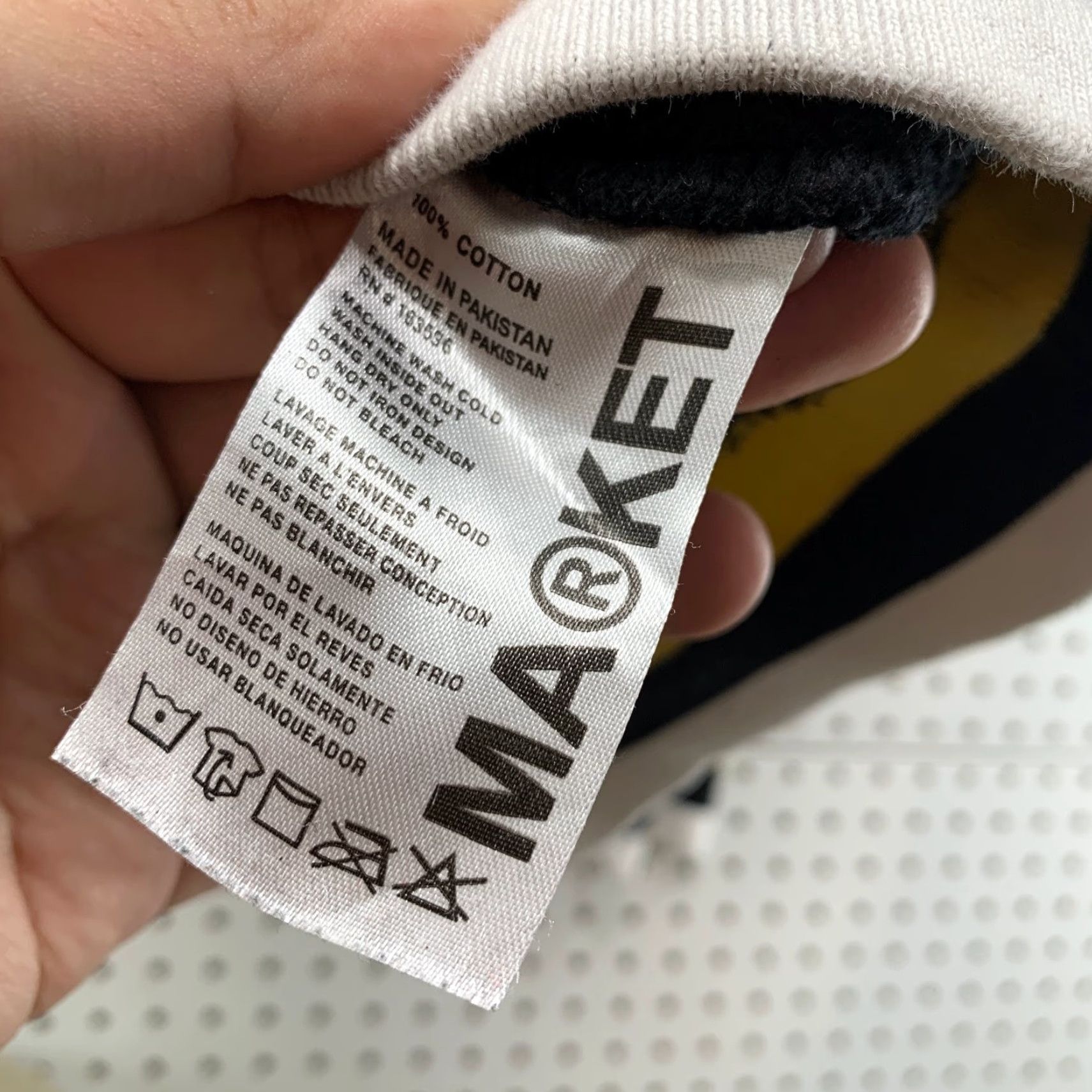 Market Chinatown Market Hoodie Sweatshirt Mens Large Black Yellow Stacked Embroidered Size US L / EU 52-54 / 3 - 7 Thumbnail
