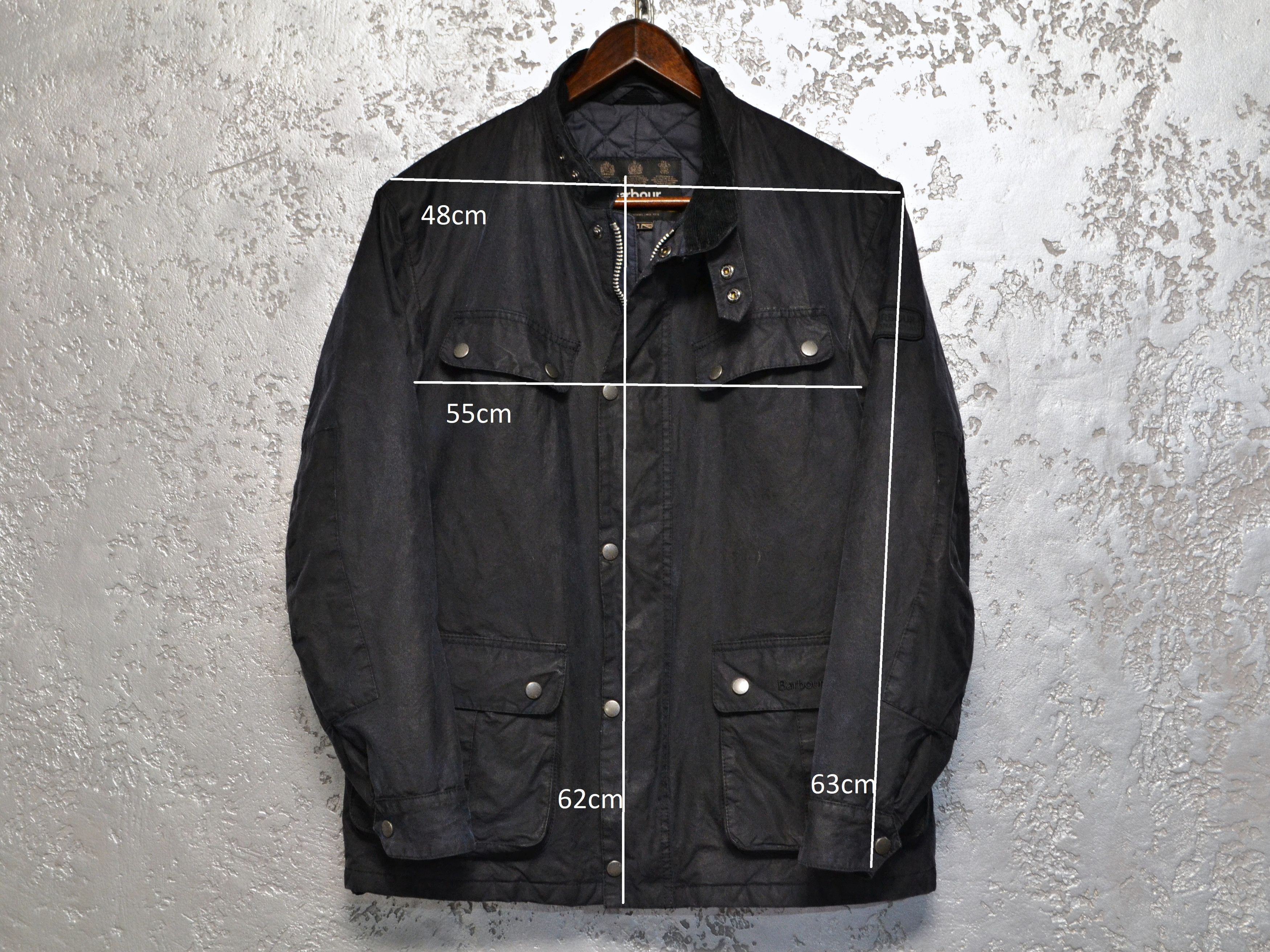 Barbour Barbour International Duke Navy Waxed Biker Jacket Size US M / EU 48-50 / 2 - 2 Thumbnail