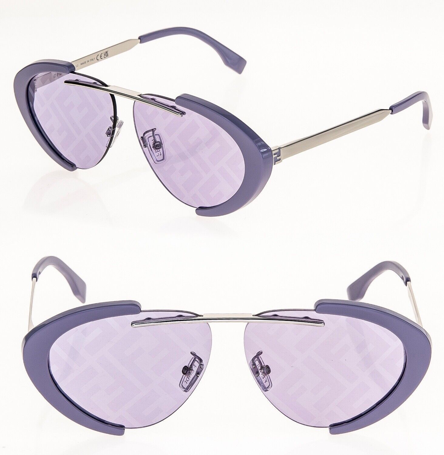 Fendi mirrored shops geometric sunglasses