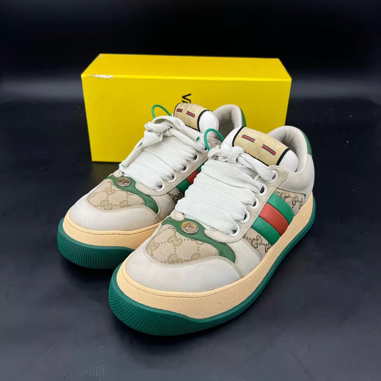 Gucci Gucci Rhyton Enamel Green US9.5/EU43.5 Size US 10.5 / EU 43-44 - 1 Thumbnail