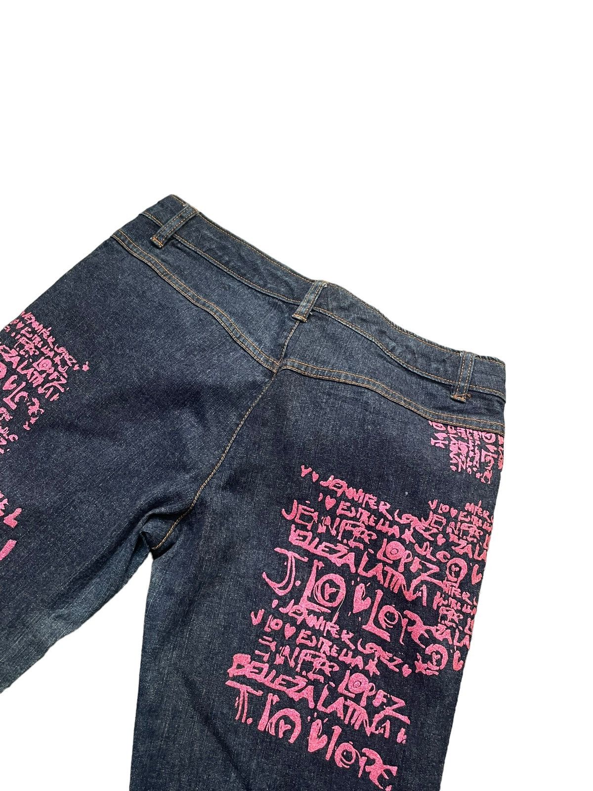 Designer JLO by Jennifer Lopez Flare Custom Paint Denim Size 29" - 7 Thumbnail