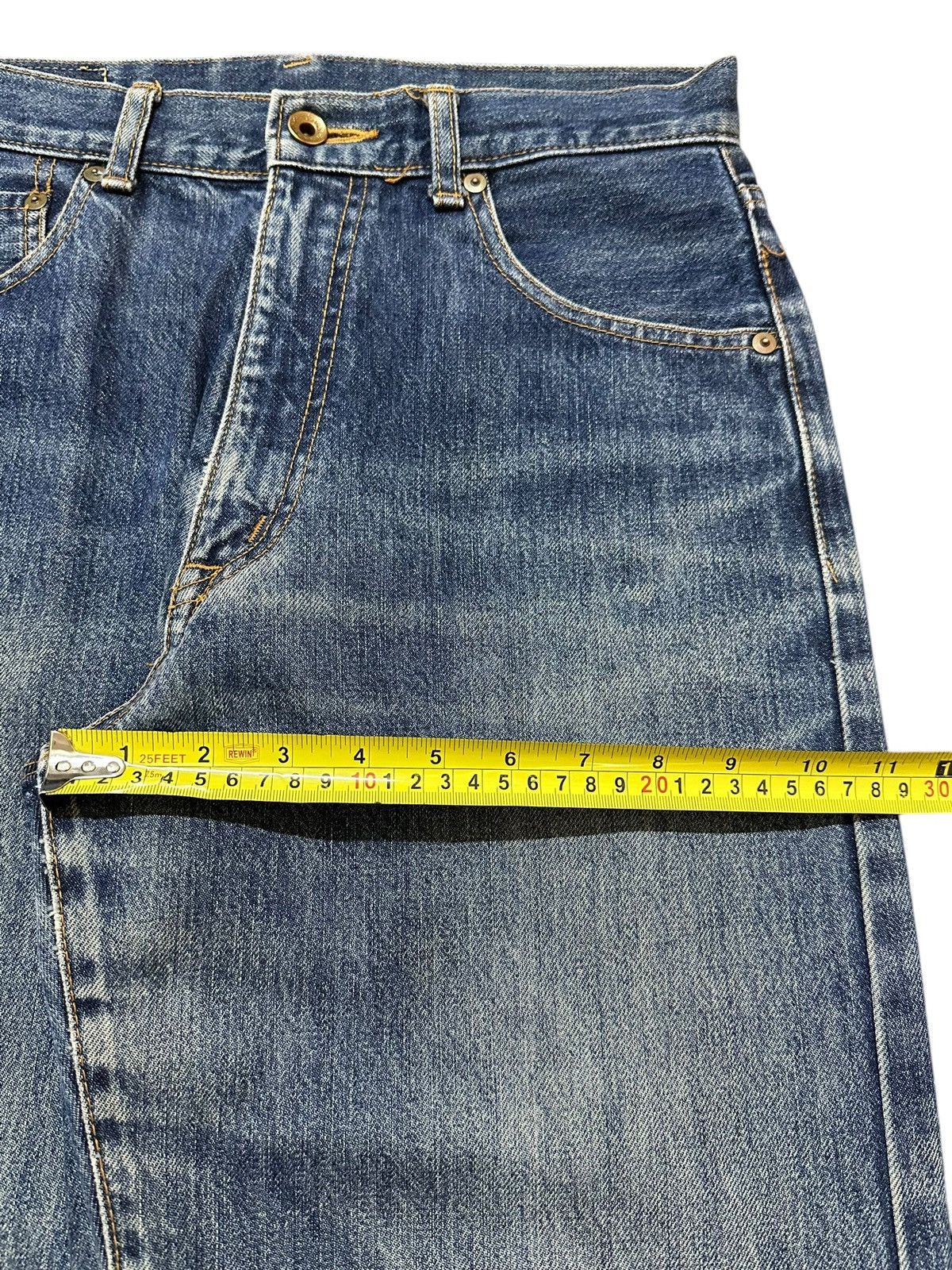 Helmut Lang Vintage Japanese Brand Blue Faded Wash Style Baggy Jeans Size US 29 - 15 Thumbnail