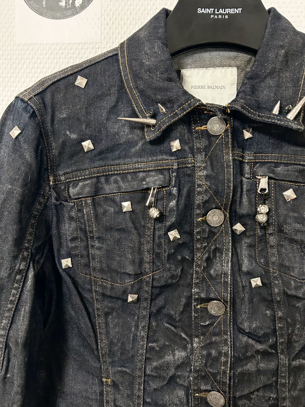 Balmain SS2012 Waxed Denim Jacket Reworked Size US XS / EU 42 / 0 - 2 Thumbnail