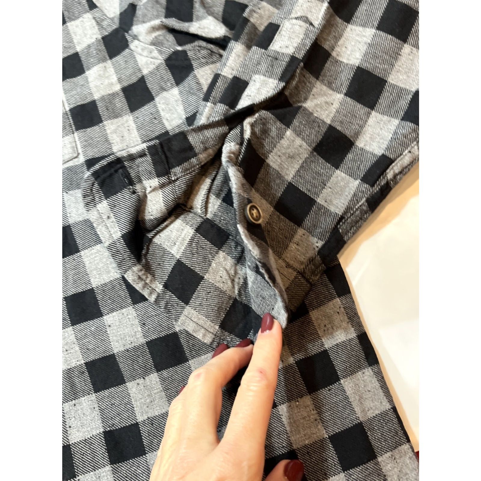 Vintage ROWM Black Gray Checkered Shirt Mens Button Long Sleeve Size 2XB Cotton Winter Shirt Size US XXL / EU 58 / 5 - 6 Thumbnail