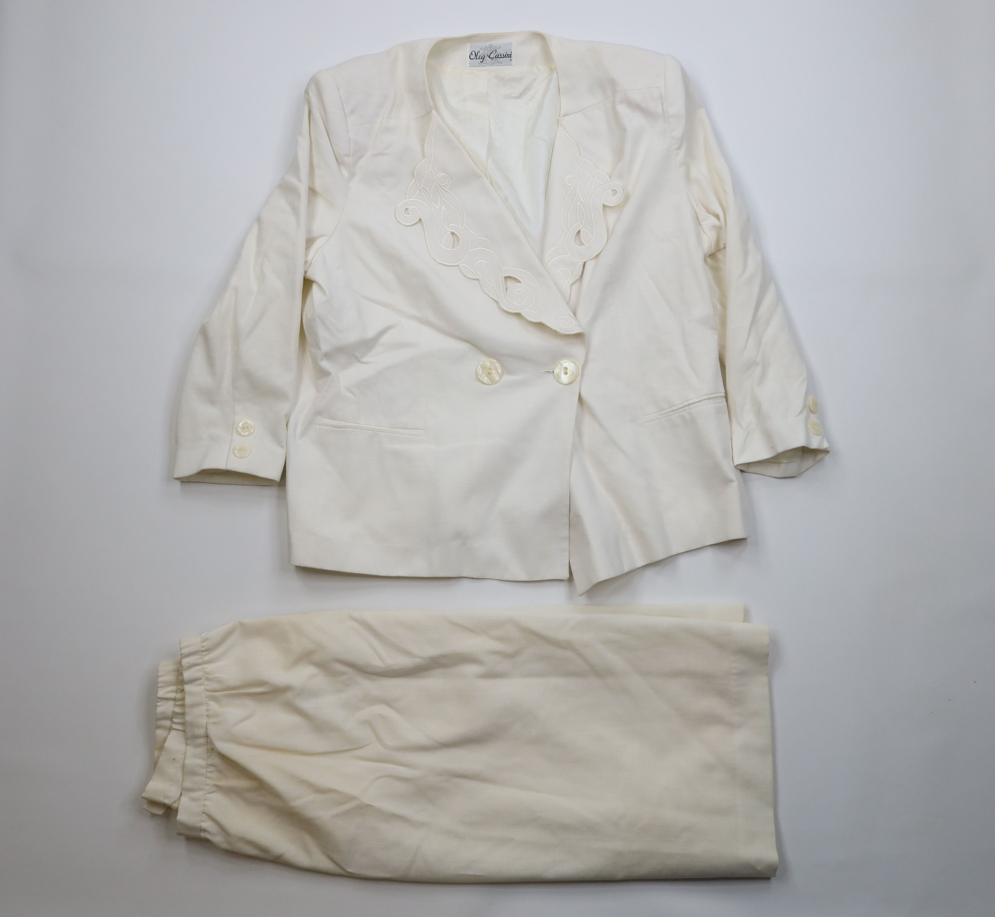 Oleg Cassini Vintage 70s Oleg Cassini 2 Piece Church Wedding Suit Size 3XL / US 20-22 - 1 Thumbnail
