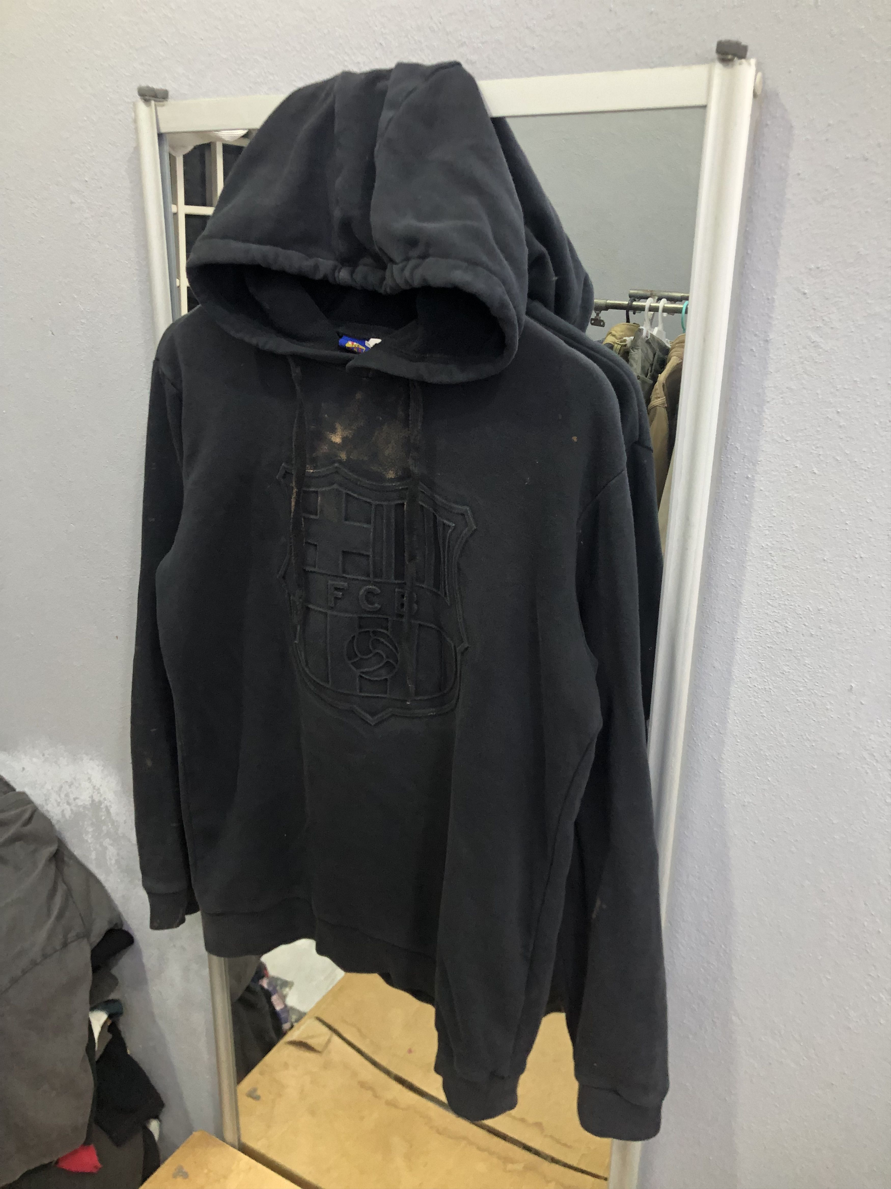 Other FC Barcelona Embossed Crest Black Hoodie Distressed Size US S / EU 44-46 / 1 - 2 Thumbnail