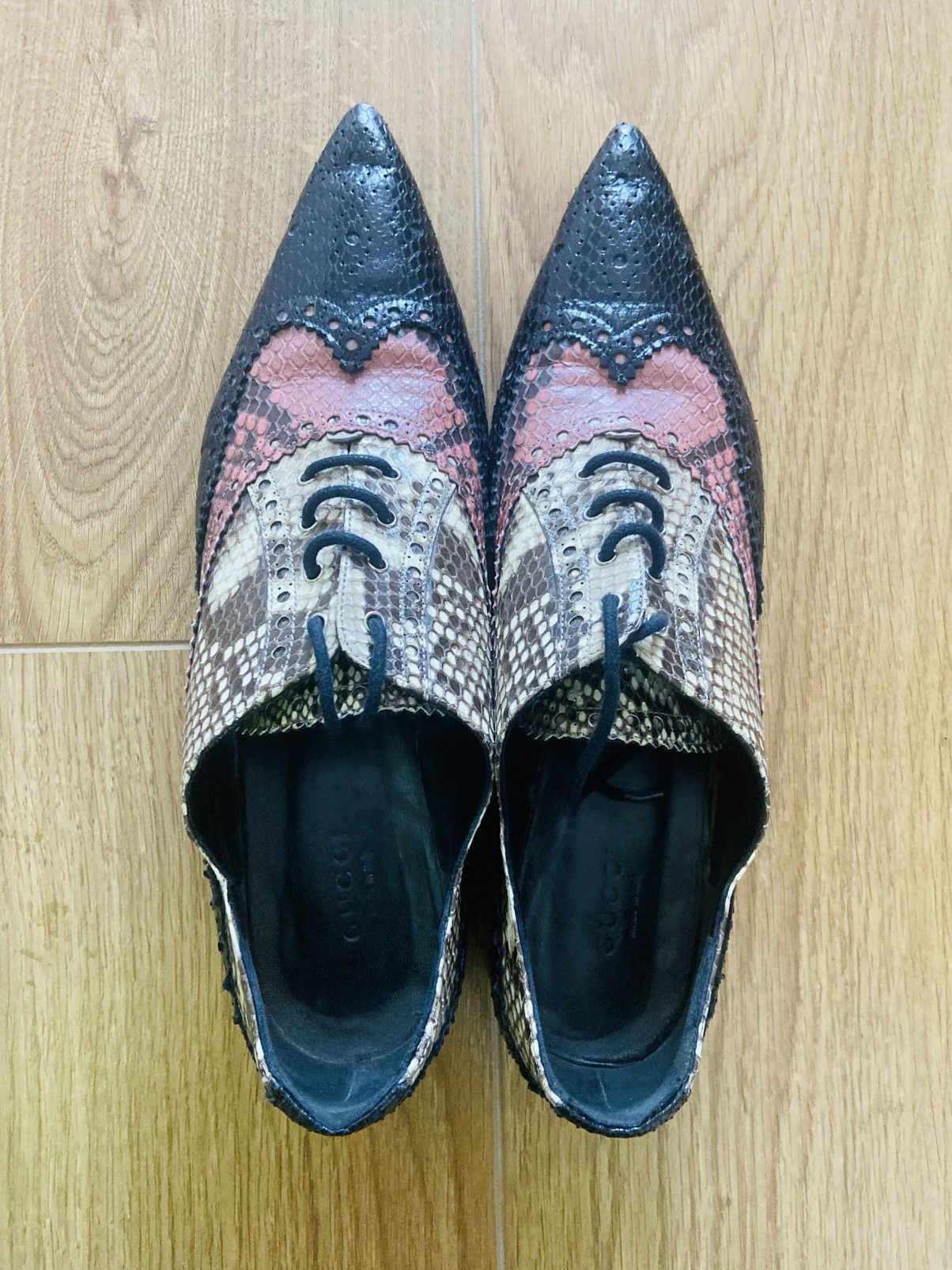 Gucci Gucci Brogue Lace Up Multucolor phyton Size US 9 / IT 39 - 6 Thumbnail