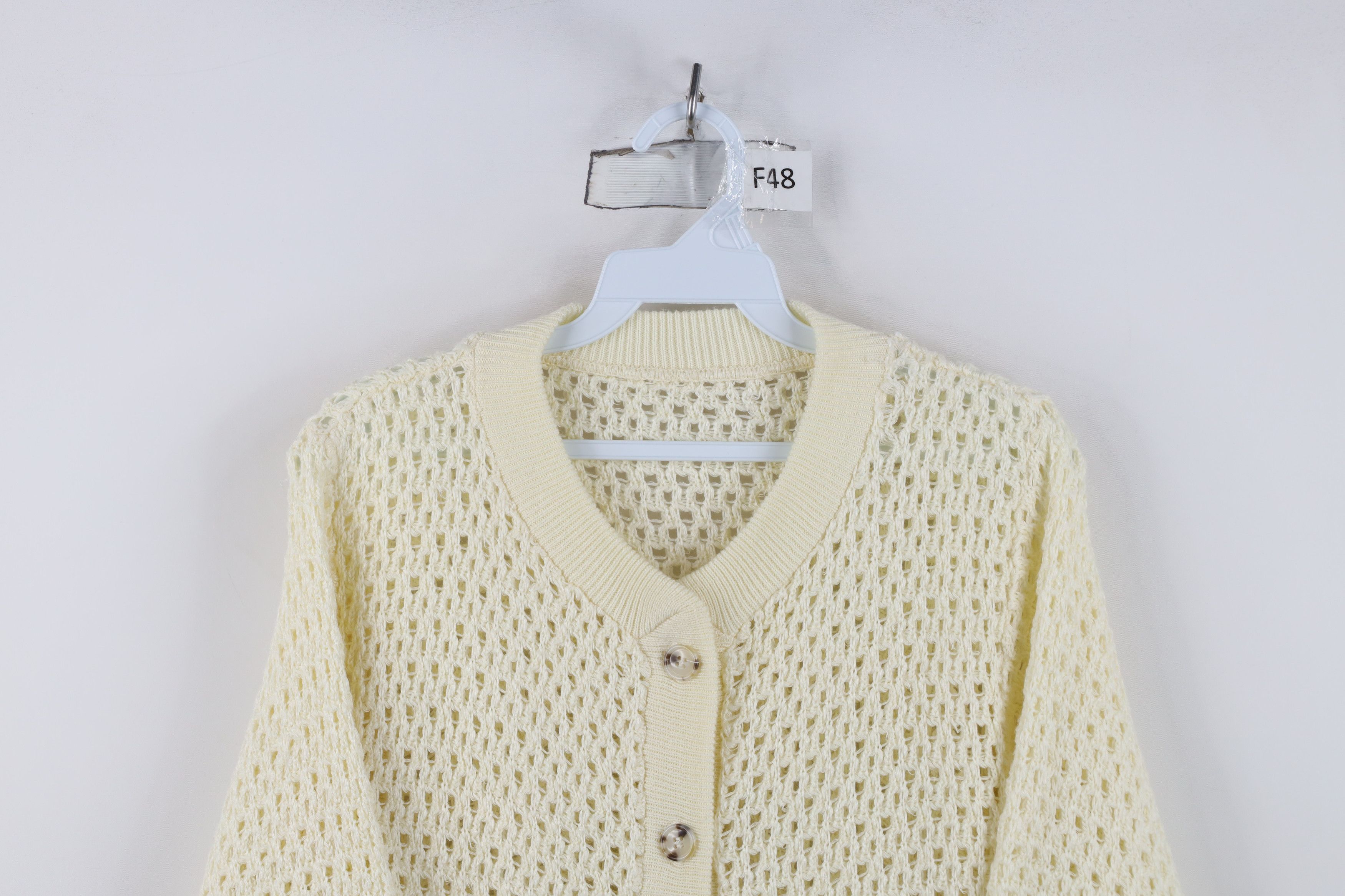 Vintage Vintage 60s 70s Boho Chic Knit Tie Bottom Cardigan Sweater Size M / US 6-8 / IT 42-44 - 2 Thumbnail