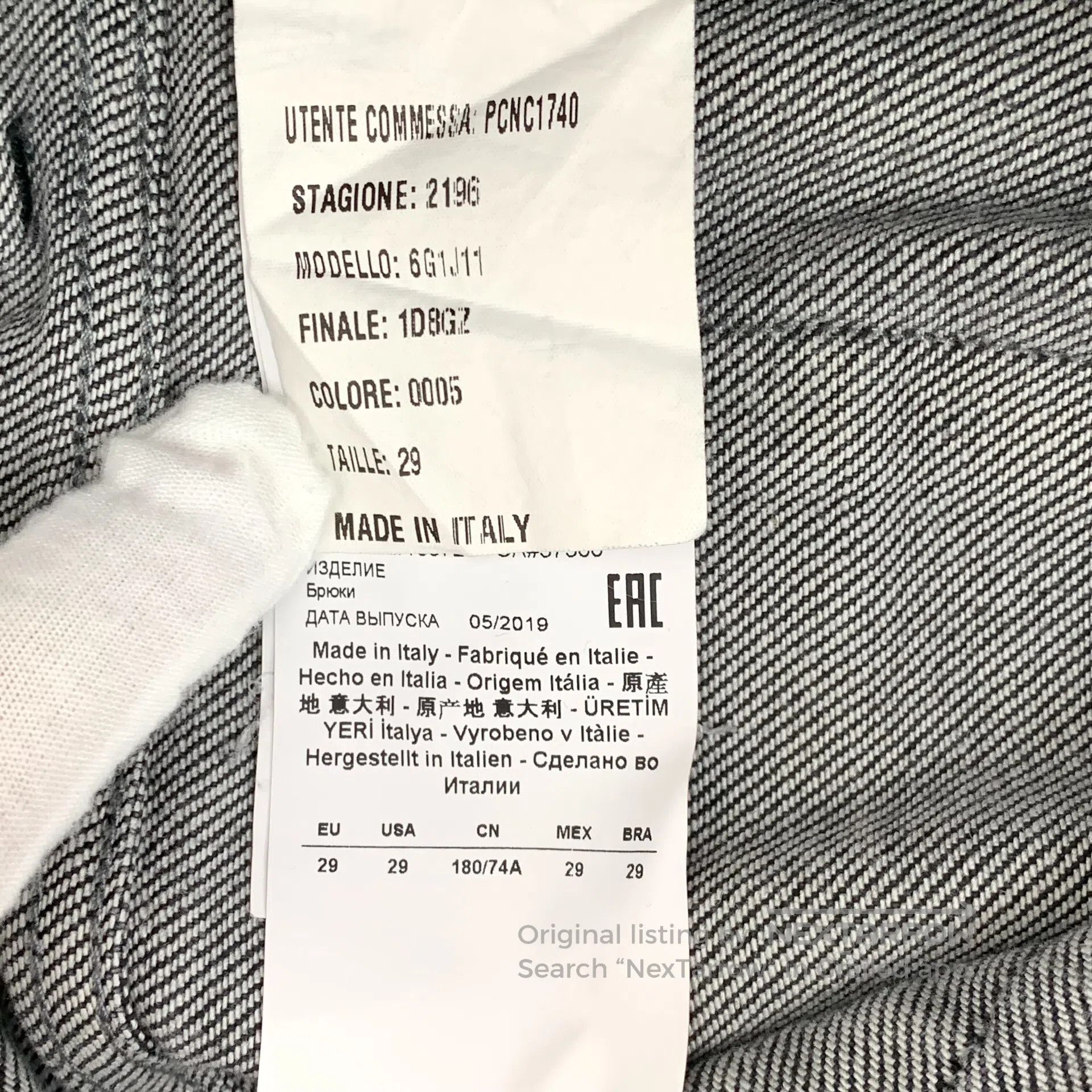 Armani Armani Black Pocket Logo Mark Casual Denim Pants| Size US 29 - 8 Thumbnail