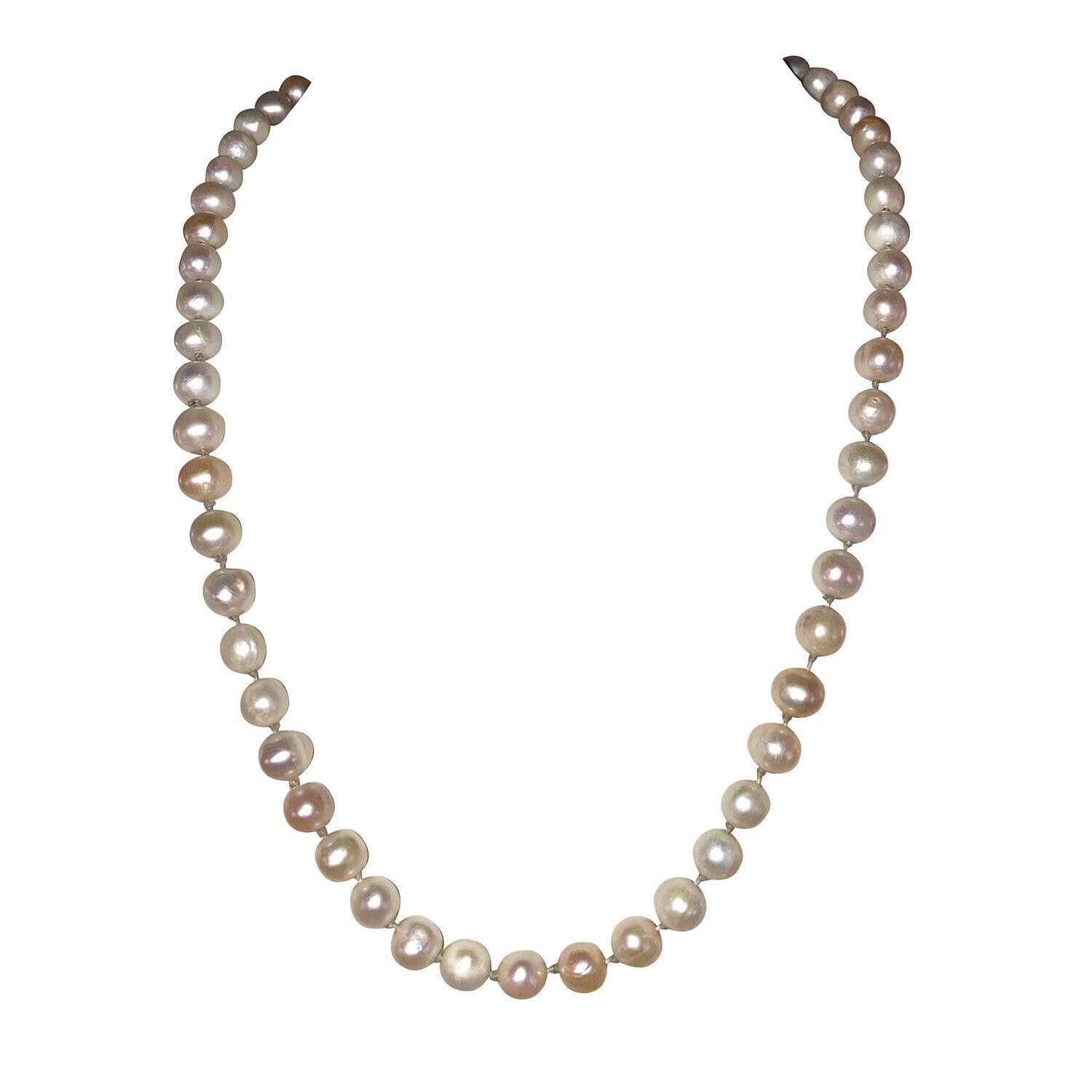 Handmade Cultured Pearl Bead Necklace with Sterling Filigree Clasp Size ONE SIZE - 1 Thumbnail