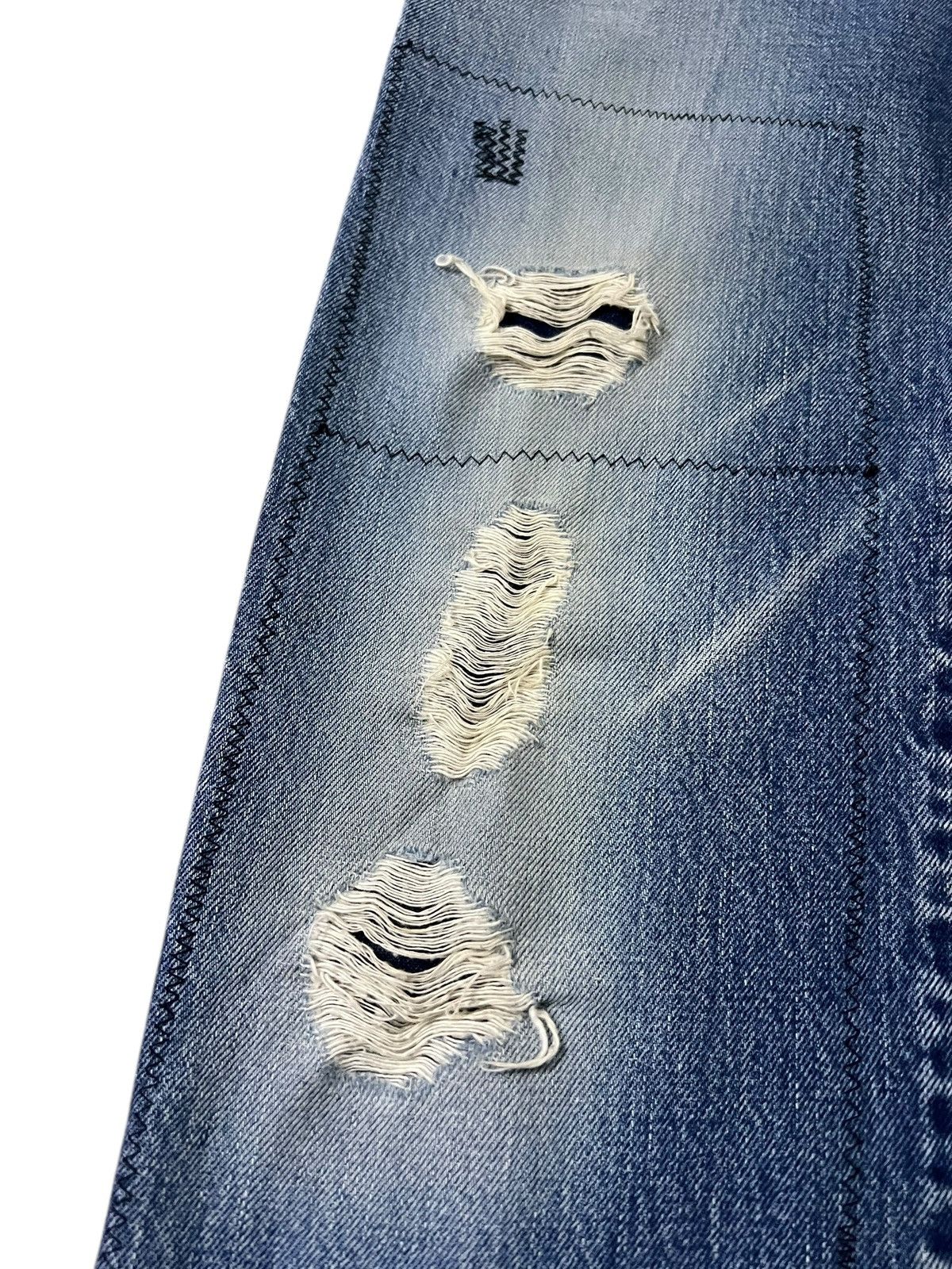 Blue Blue Japan Vintage Blue Blue Japan Patchwork Selvedge Jean Size US 29 - 14 Thumbnail