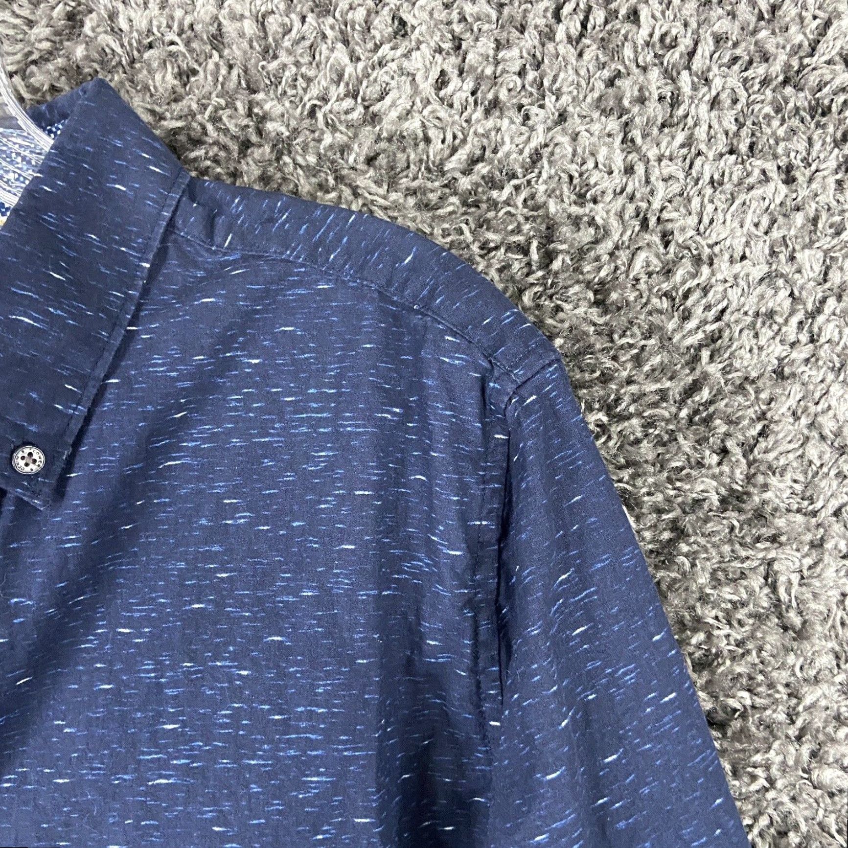Denime DENIM & FLOWER Shirt Men L Blue Heather Long Sleeve Button-Up Den​im Floral Theme Mens Large Blue Heather Button-Up Shirt Size US L / EU 52-54 / 3 - 4 Thumbnail