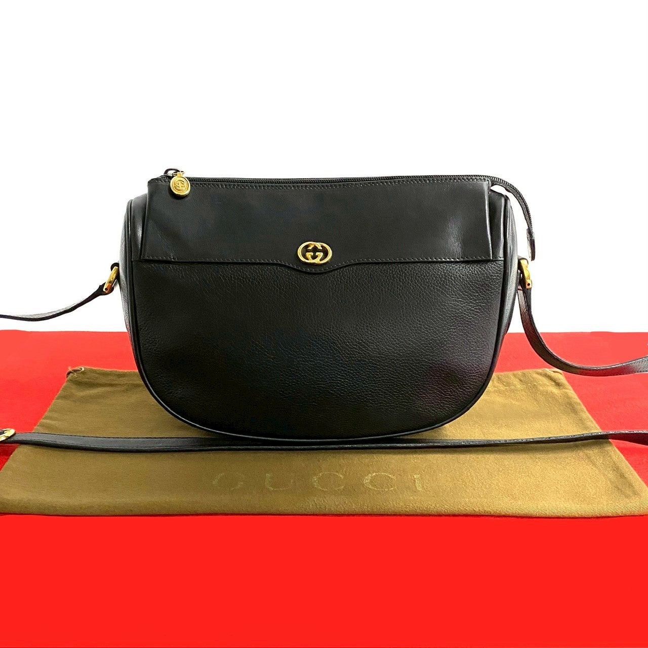 Gucci Gucci Shoulder Bag Black Leather Size ONE SIZE - 1 Thumbnail