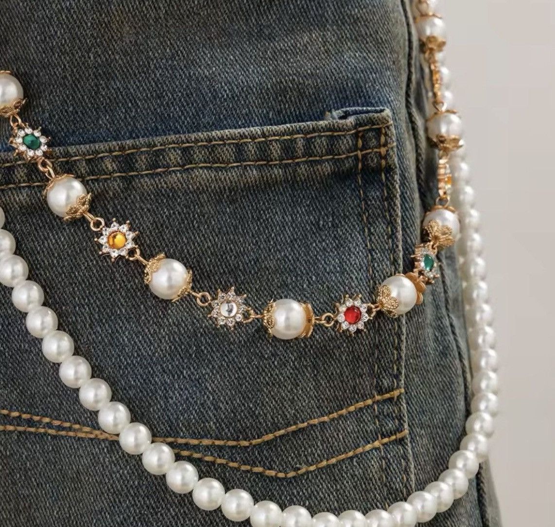 Other Exquisite Imitation Pearl Keychain Wallet Belt Chain Size ONE SIZE - 4 Thumbnail