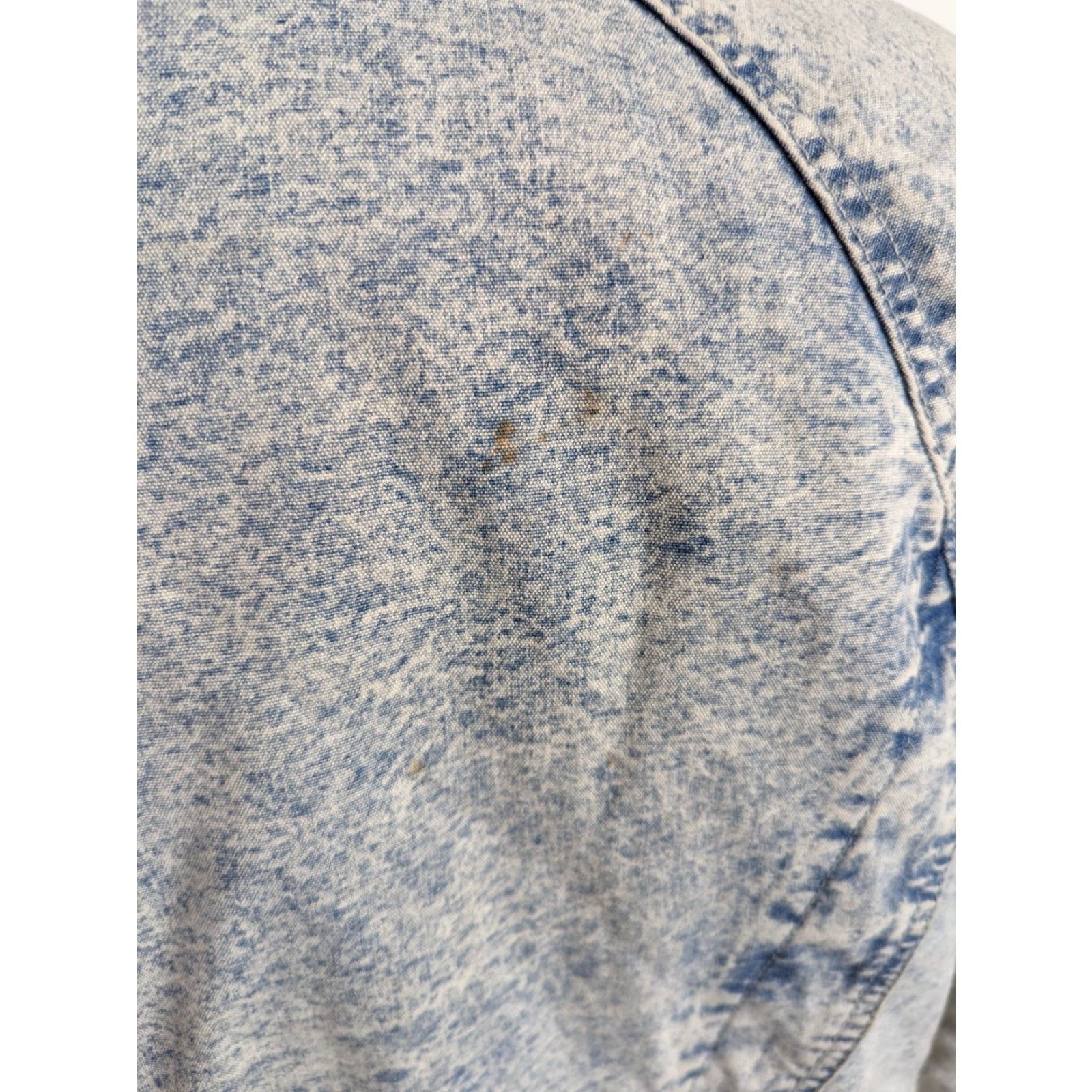 Denime VINTAGE Andy Johns Light Wash Long Denim Sherpa Lined Jacket Unisex Adults Large 80s Parka Relaxed Toggles Light blue Womens/Boys? Size L / US 10 / IT 46 - 5 Thumbnail