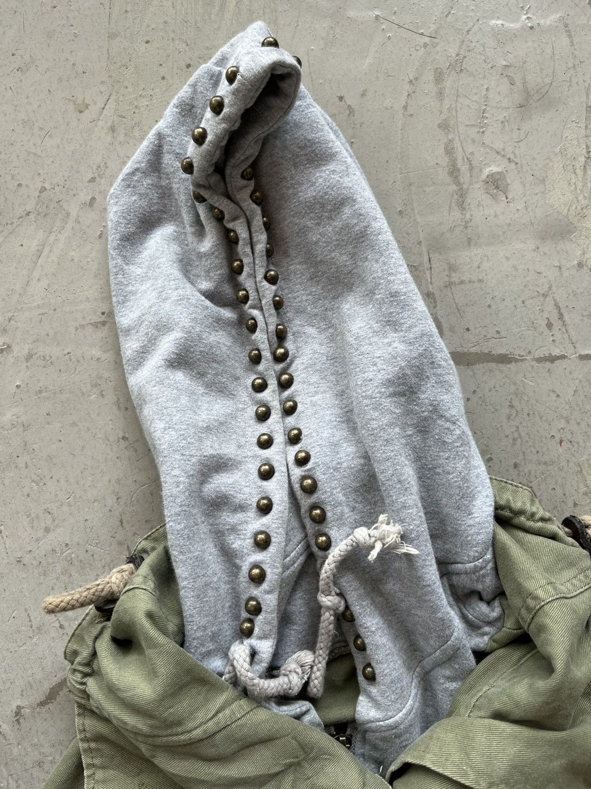 Japanese Brand 💥Gladnews JP brand // Layered studded hoodie jacket Size US L / EU 52-54 / 3 - 4 Thumbnail