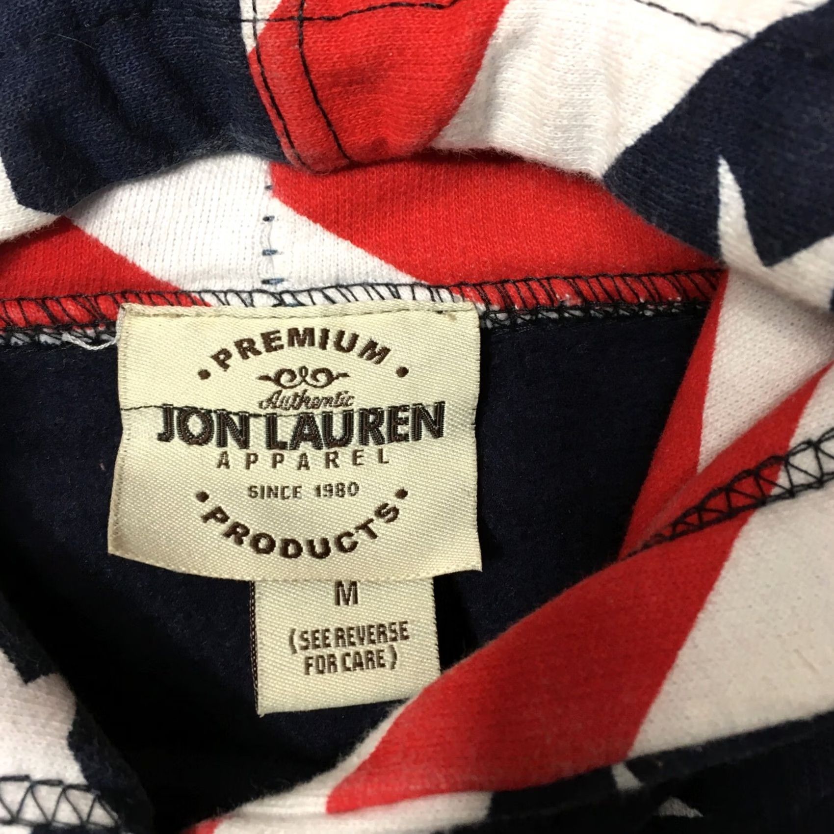 Vintage jon lauren American Flag 4th Of July Hoodie sweatshirt Stars And Stripes Adult Medium Mens Size US M / EU 48-50 / 2 - 3 Thumbnail