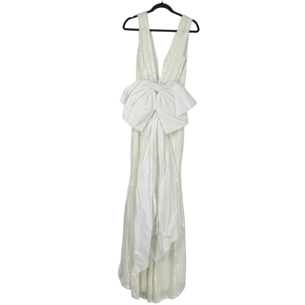 Other REBECCA VALLANCE DAVINA TAFFETA BOW GOWN IVORY MODERN BRIDE Size XS / US 0-2 / IT 36-38 - 3 Thumbnail