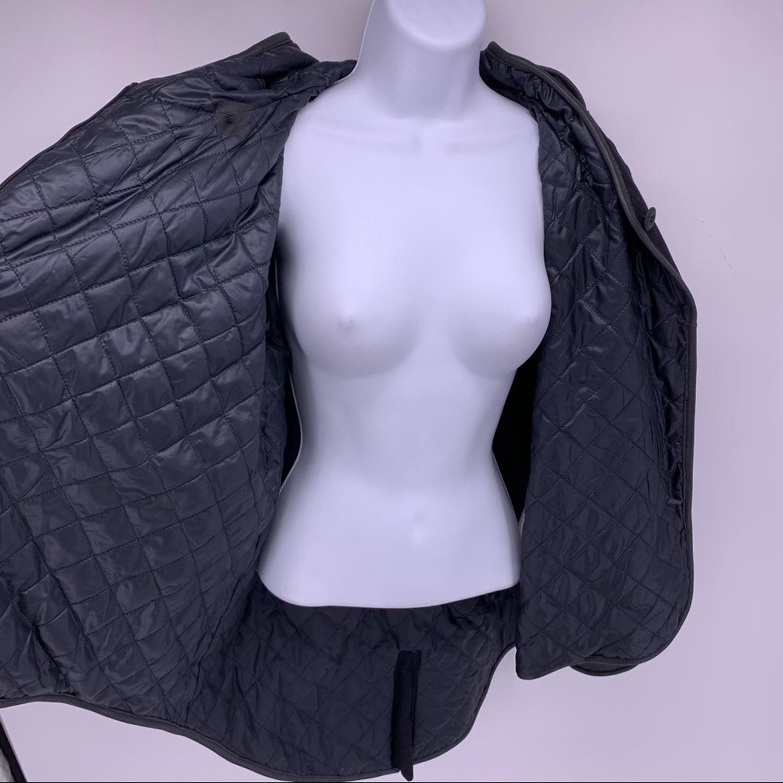 Nike Nike Sample Black Leather High Low Zip Up Jacket Size M / US 6-8 / IT 42-44 - 7 Thumbnail