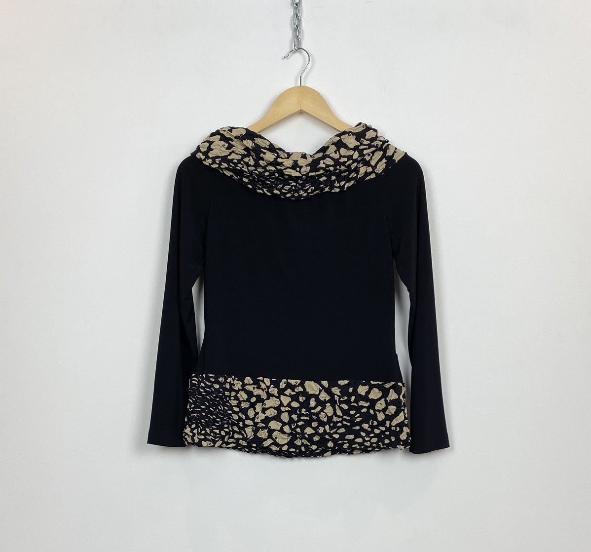 Joseph Ribkoff Joseph Ribkoff Designer Blouse Long Sleeve Top Clamp Neck Size L / US 10 / IT 46 - 6 Thumbnail
