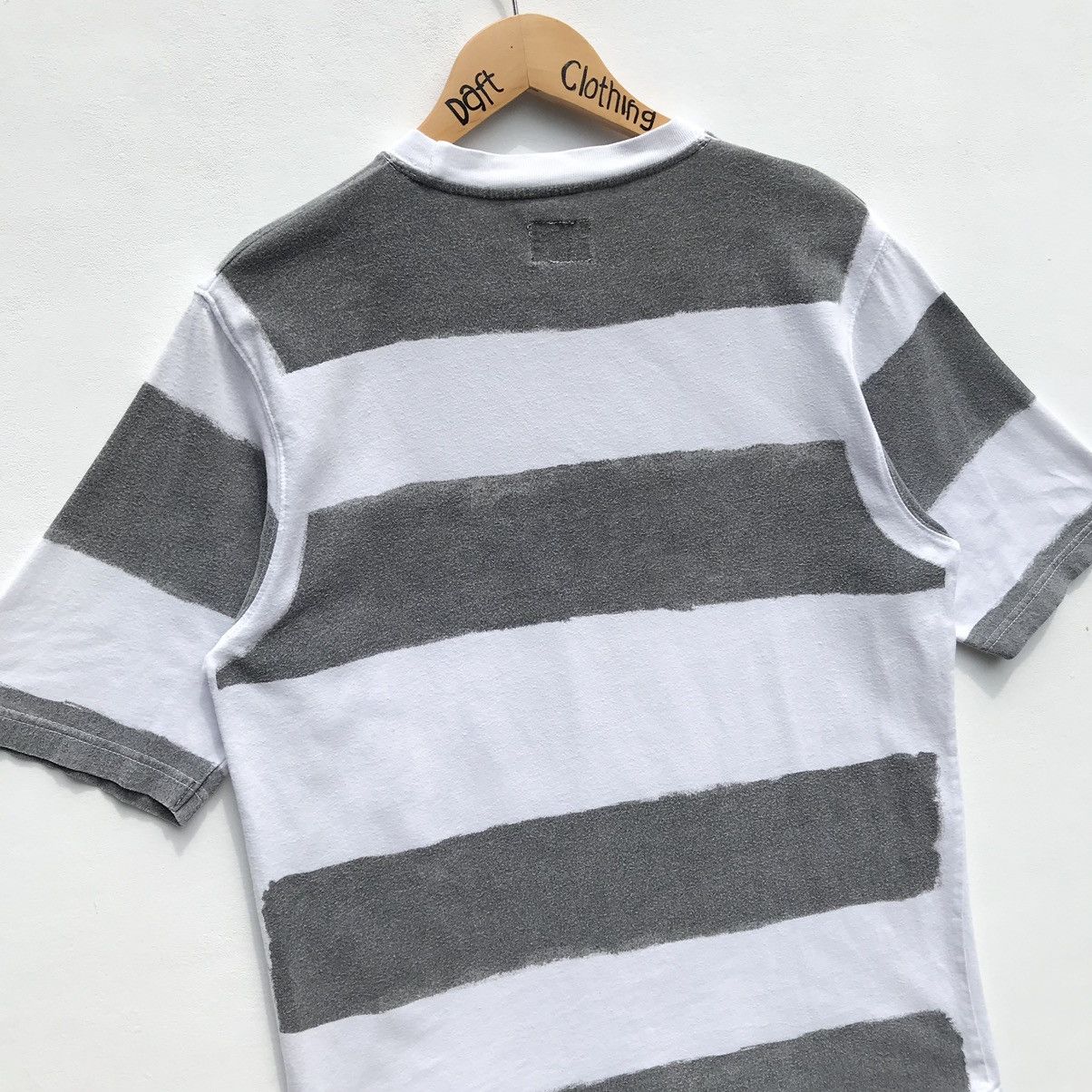 Stussy × Vintage 💥Distressed💥Stussy Stripe Work Wear Shirt Stussy Skatebords Size US S / EU 44-46 / 1 - 8 Thumbnail