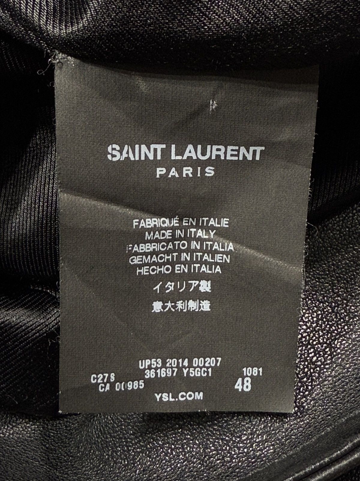 Hedi Slimane × Saint Laurent Paris Saint Laurent SS14 L17 Riveted Leather Jacket 2408-Nextarrow Size US M / EU 48-50 / 2 - 3 Thumbnail