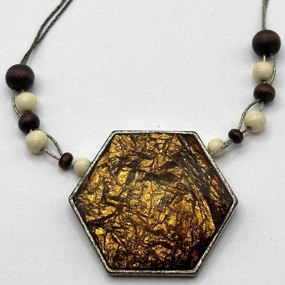 Other Brown Stone Hexagon Necklace Size ONE SIZE - 3 Thumbnail