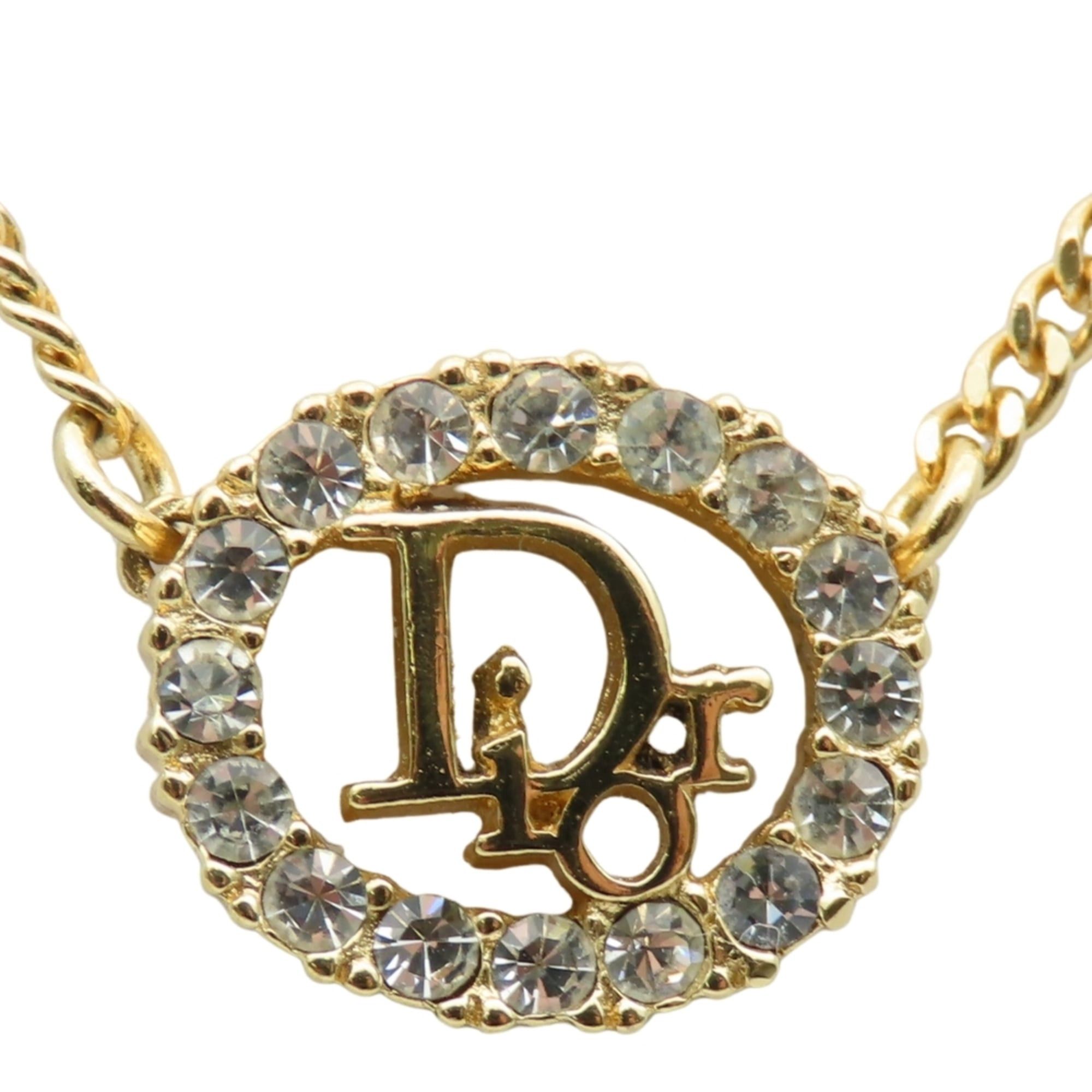 Dior Christian Dior CD logo necklace in gold GP plated metal for women. Size ONE SIZE - 1 Thumbnail