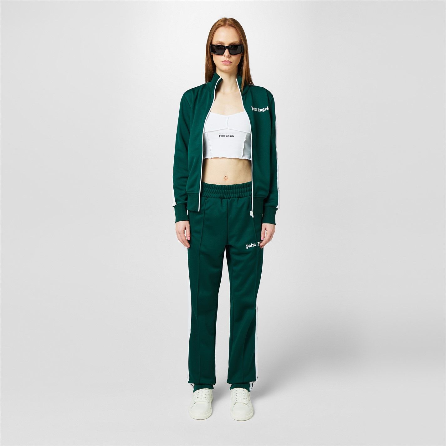 Palm Angels o1g2r1mq0325 Track Zip Jacket in Green & White Size XL / US 12-14 / IT 48-50 - 6 Thumbnail