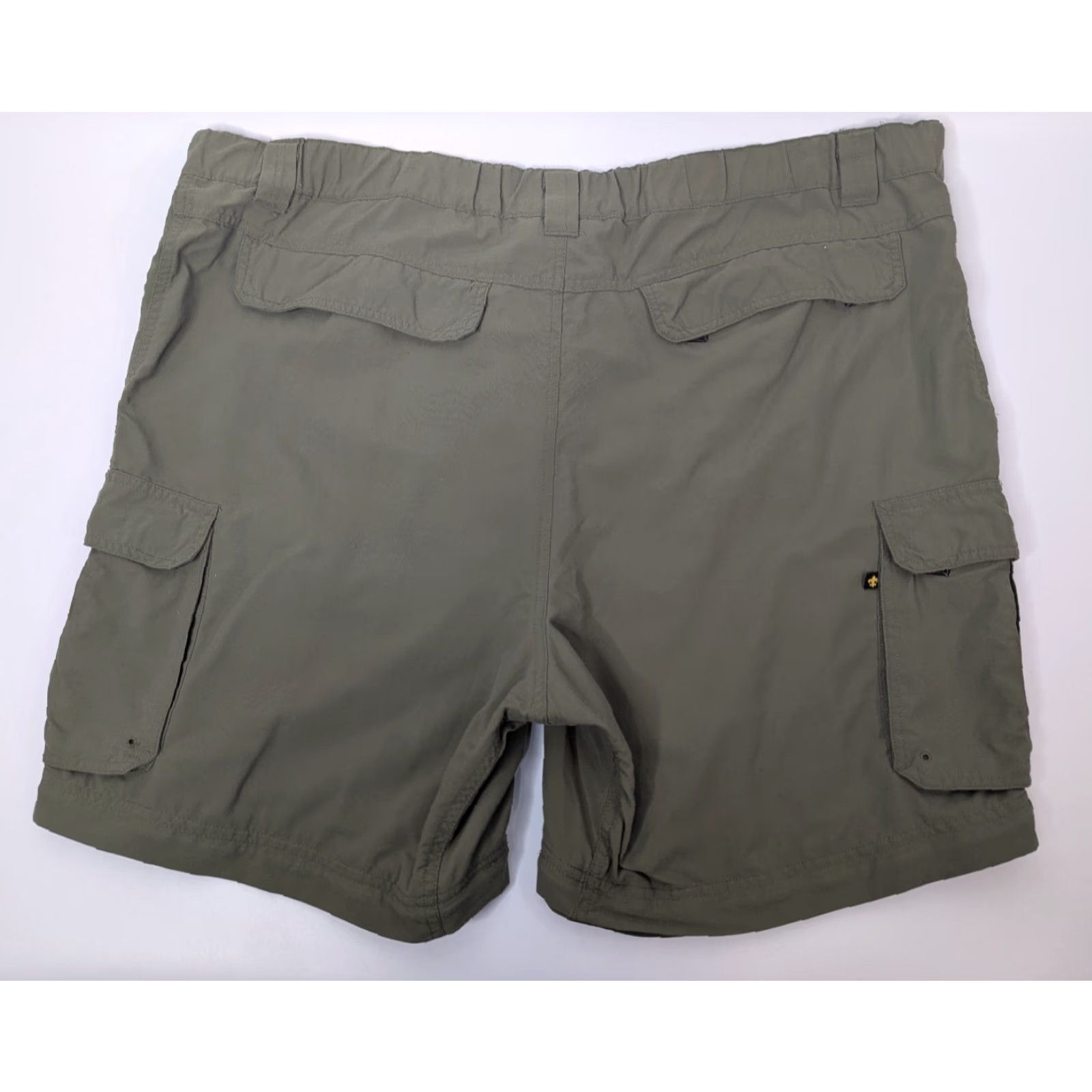 Vintage Boy Scouts of America Shorts Cargo Relaxed Men XL Green Nylon Cargo Pocket Front Flat Front Size US 36 / EU 52 - 2 Thumbnail