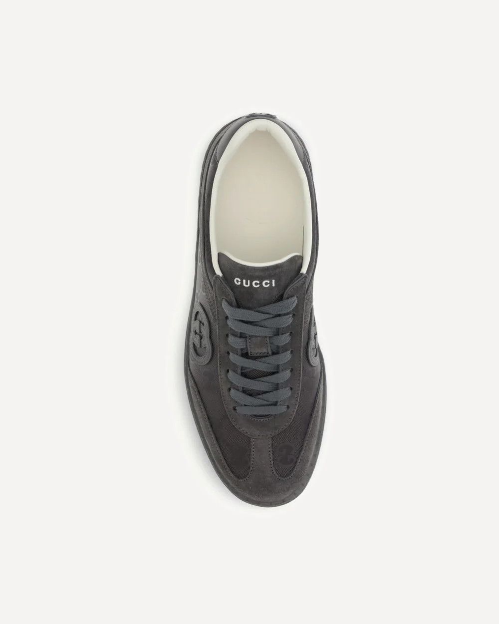 Gucci o1loc1c0326 813686 Men's G75 Sneakers in Dark Grey Size US 12.5 / EU 45-46 - 3 Thumbnail