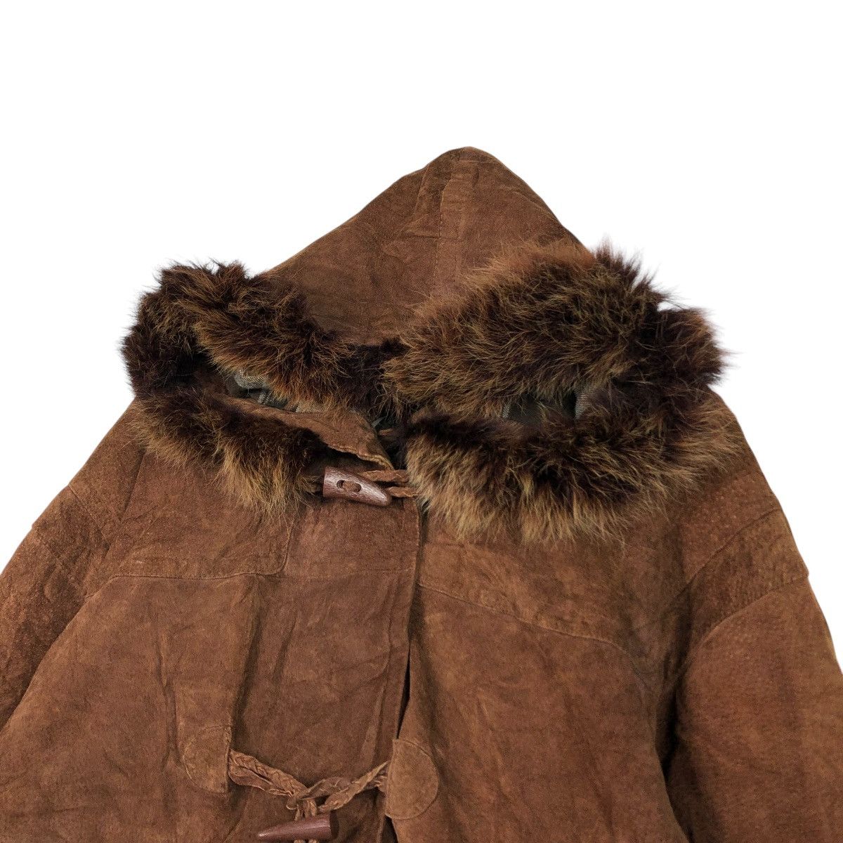 Vintage 🔥VINTAGE LEATHER JACKET HUNTING G-III MINK FUR HOODIE Size US M / EU 48-50 / 2 - 8 Thumbnail