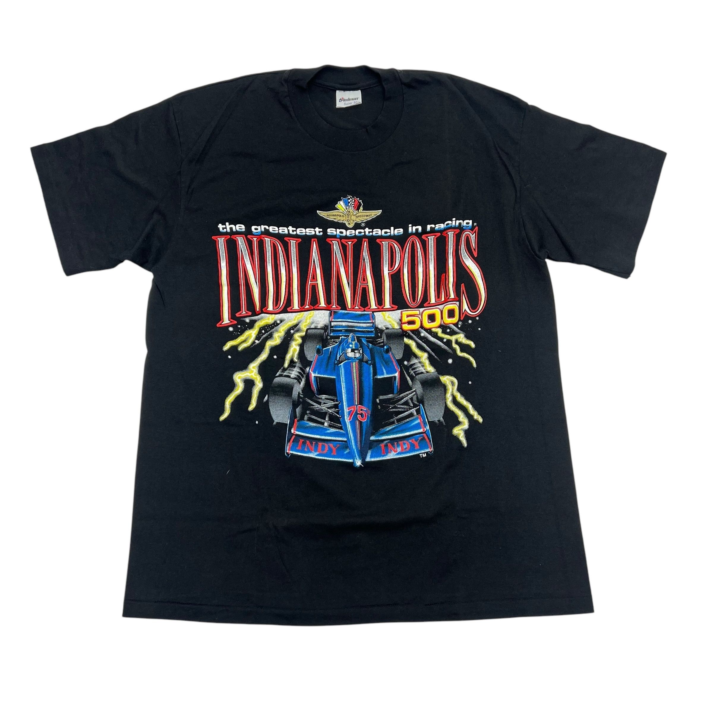 Vintage Vintage Racing Tshirt Indianapolis 500 Size US XL / EU 56 / 4 - 1 Thumbnail