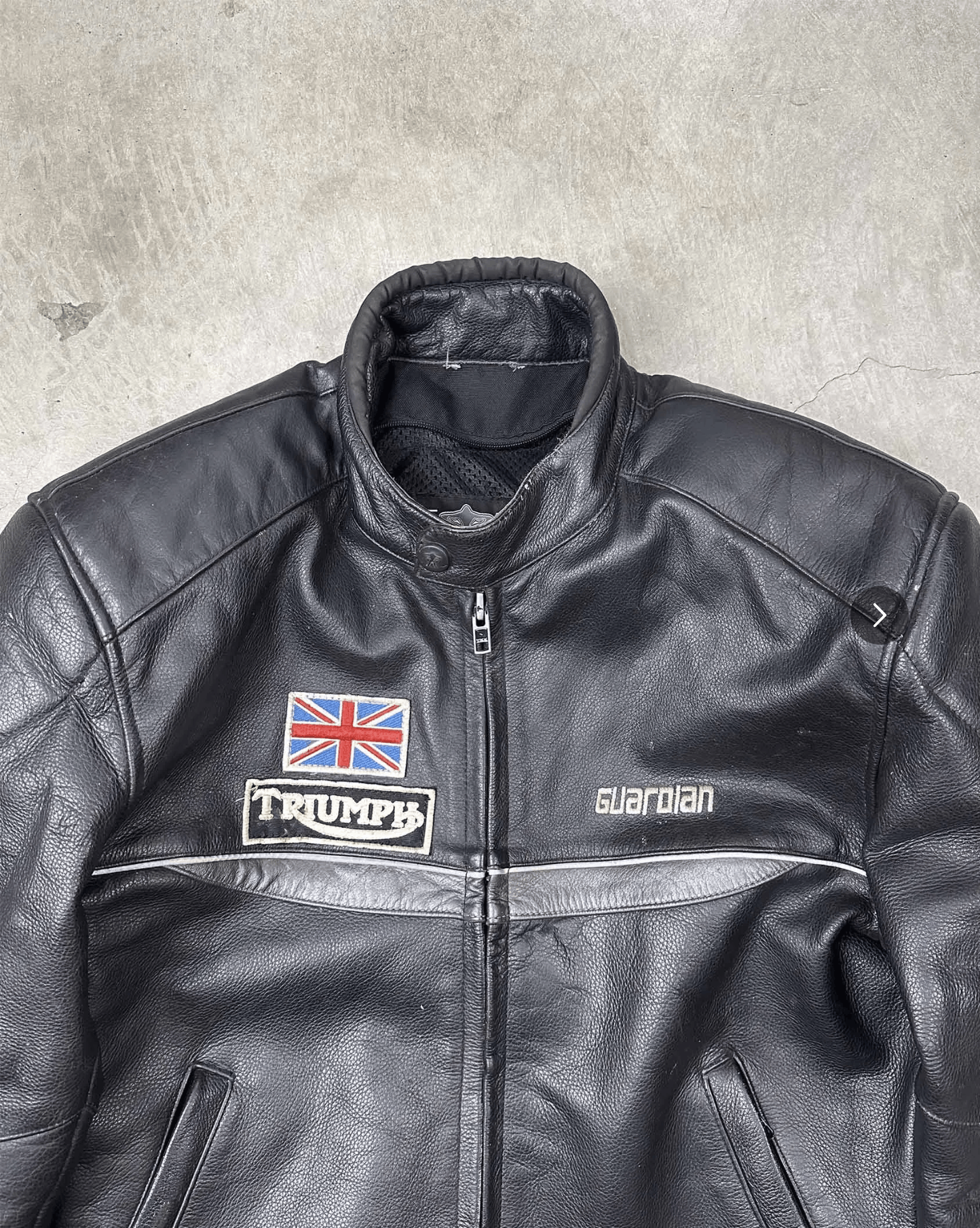 Vintage 90s Triumph Heavy Black Leather Jacket Size US L / EU 52-54 / 3 - 6 Thumbnail