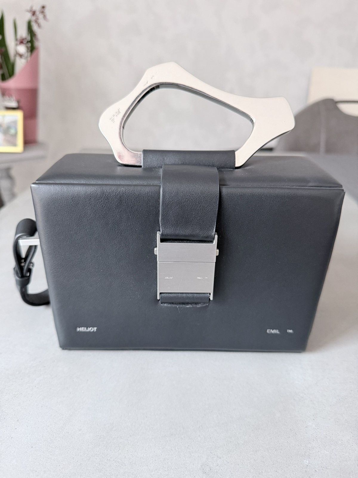 Heliot Emil Solely Box Bag in Black, Men's — image 4 of 6