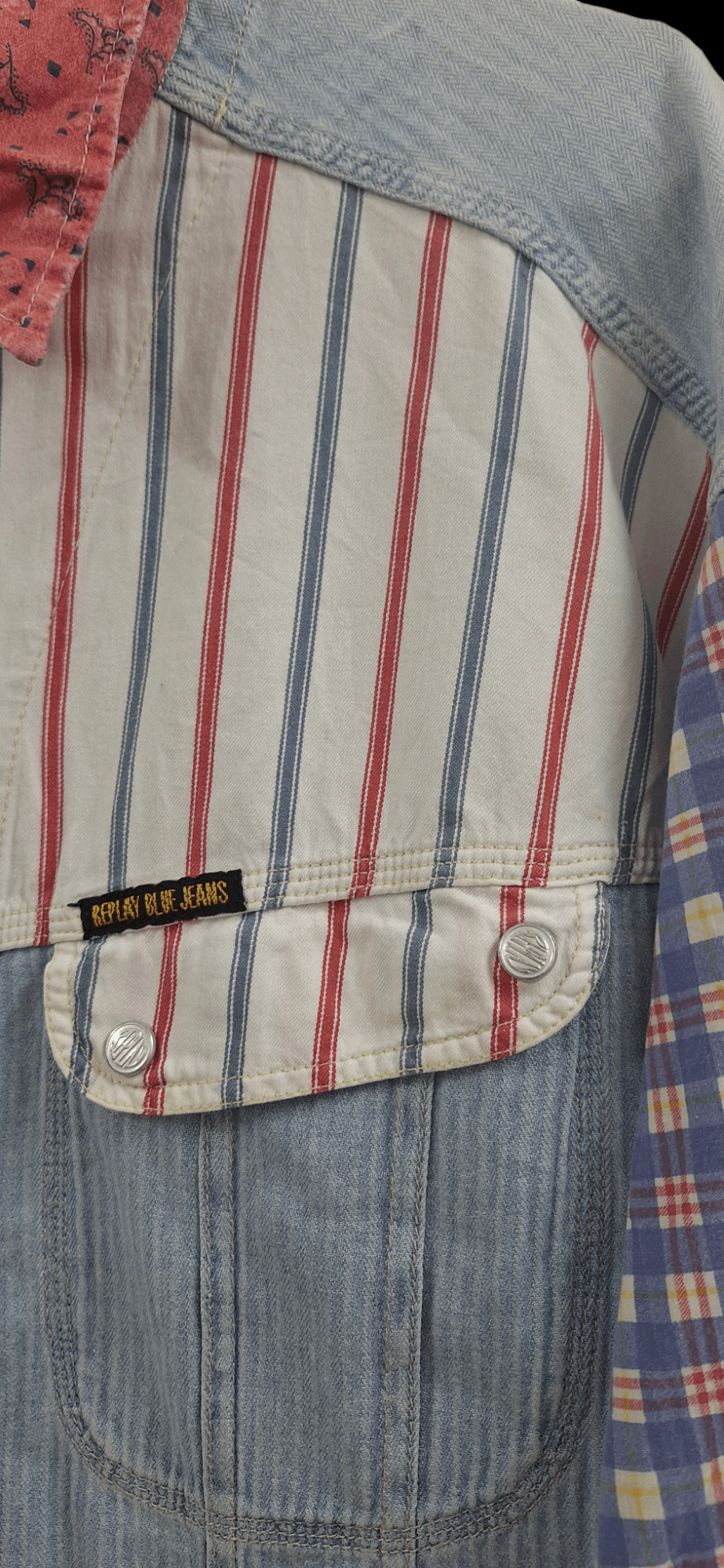 Replay Vintage Replay Snap Button Rebuild Western Shirt Size US XL / EU 56 / 4 - 3 Thumbnail