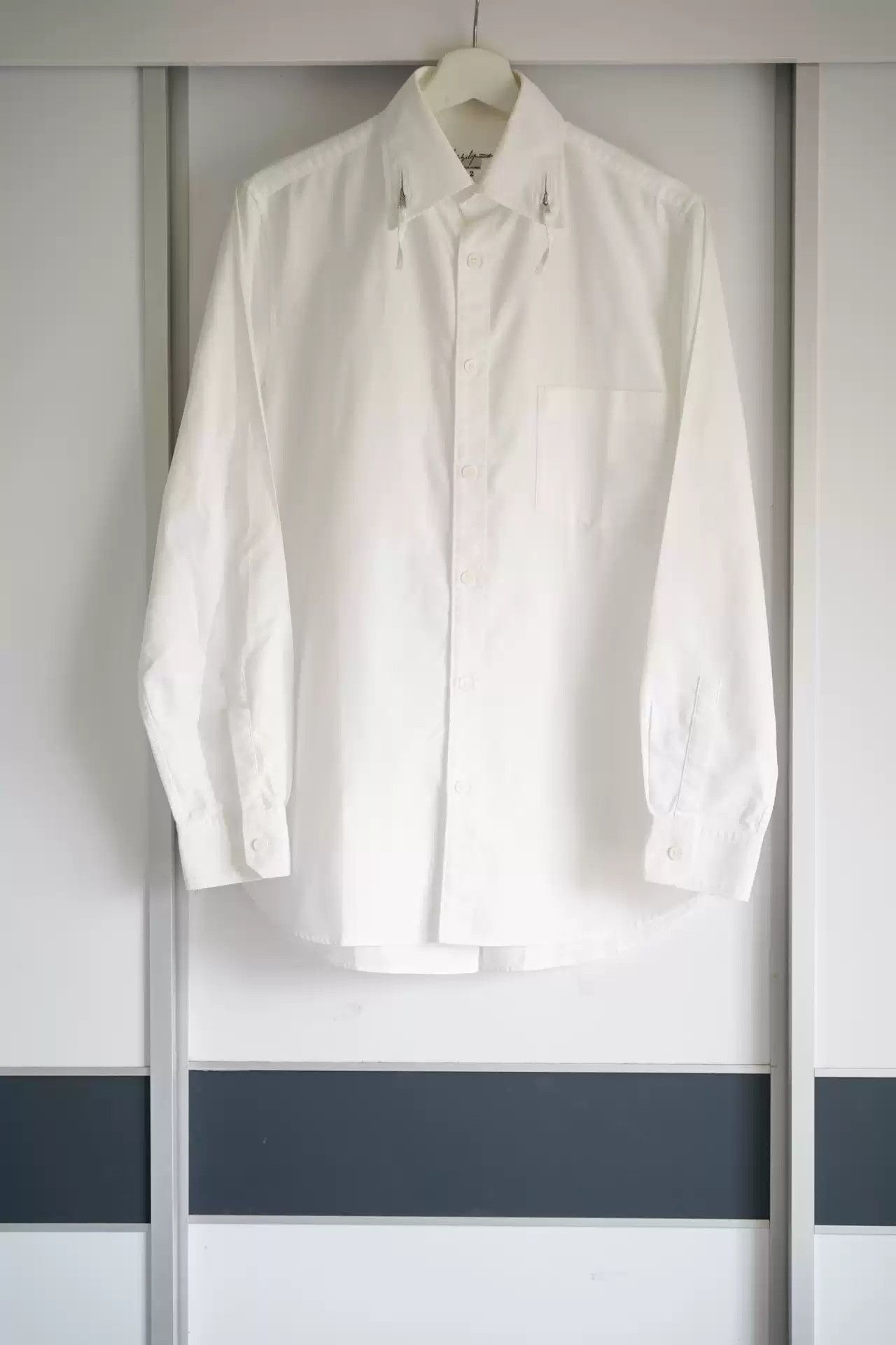 Yohji Yamamoto Yohji Yamamoto 13ss Knot Zip-up Collar White Shirt Size US M / EU 48-50 / 2 - 1 Thumbnail
