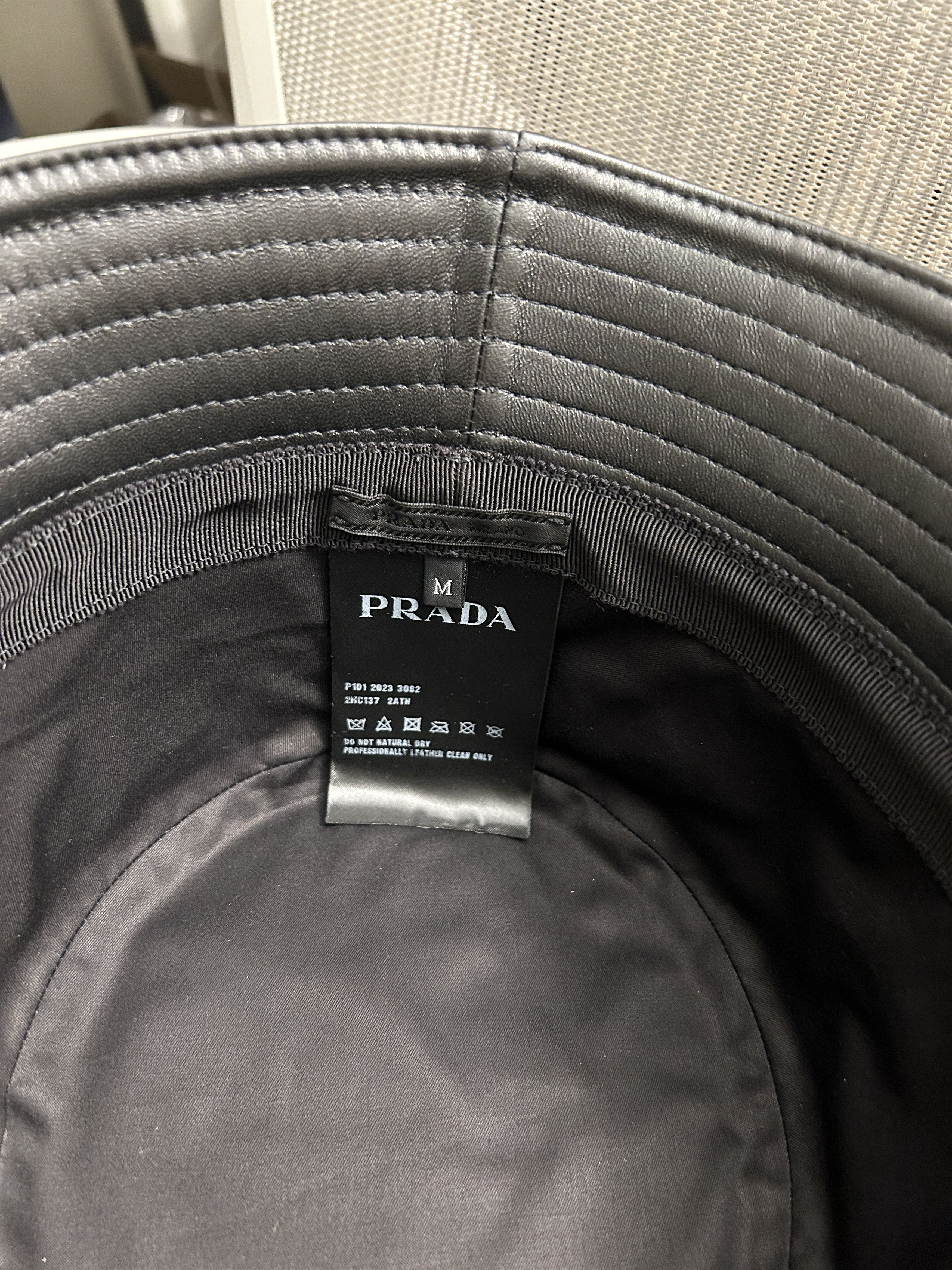 Prada Prada Nappa leather bucket hat Size Medium Size ONE SIZE - 3 Thumbnail