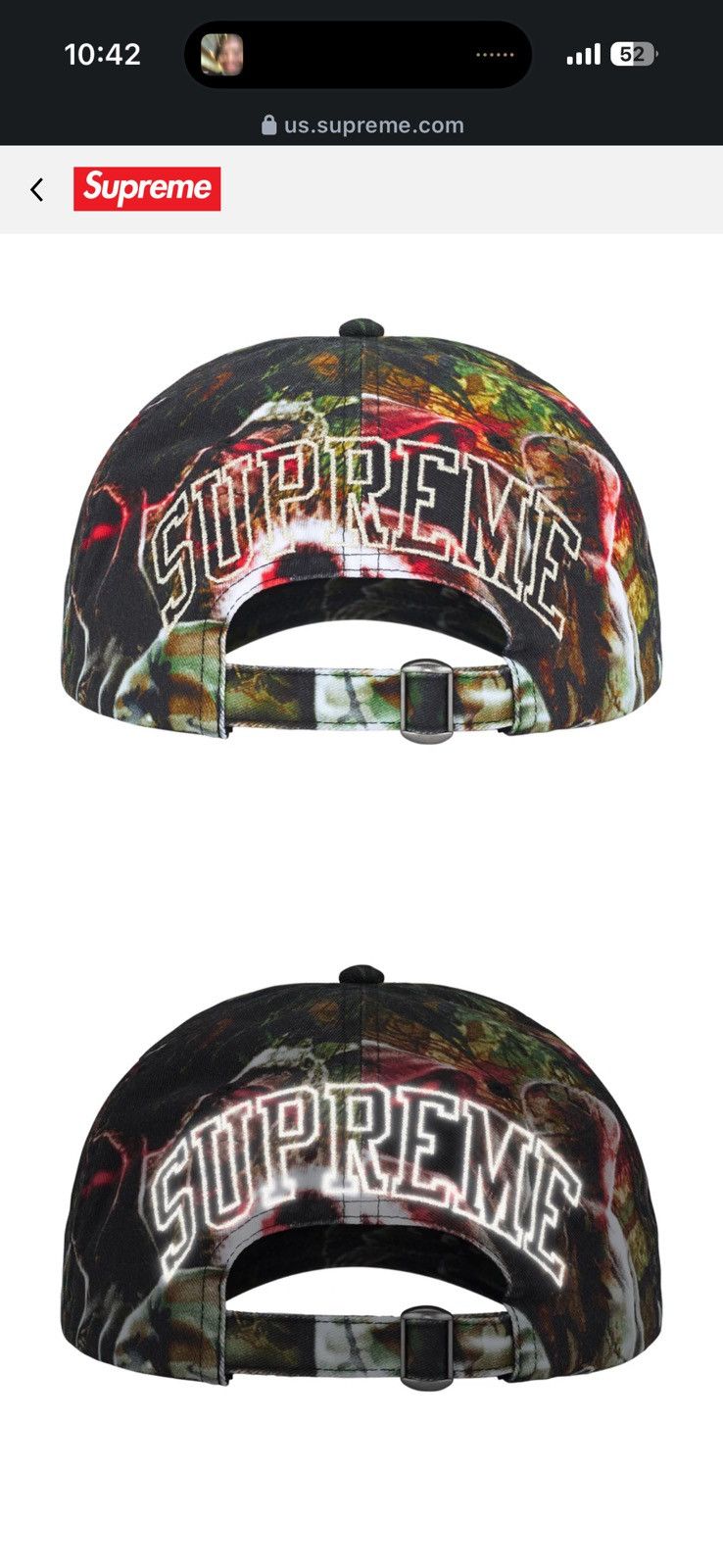 Supreme Supreme + Art Dealer Shadows 6-Panel Hat (BRAND NEW) Size ONE SIZE - 7 Thumbnail