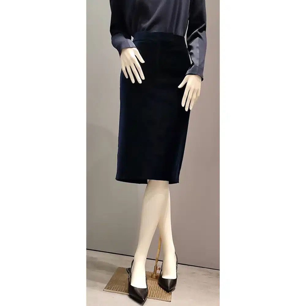 Tom Ford o1loc1c1224 GC5653 Velvet Midi Skirt in Black Size 27" / US 4 / IT 40 - 1 Preview
