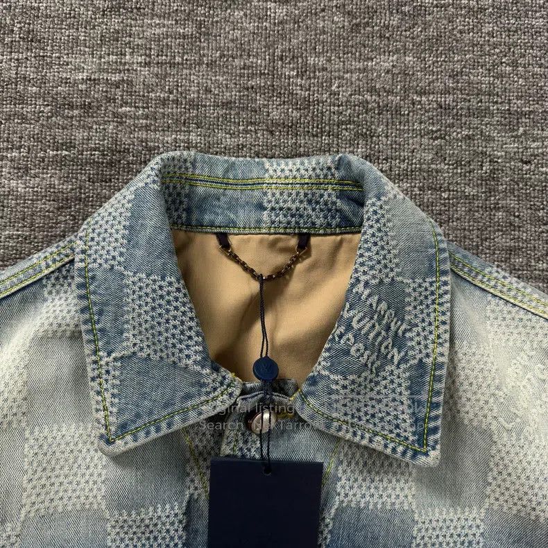 Louis Vuitton Louis Vuitton Fei Dong Blue Plaid Denim Jacket Size US S / EU 44-46 / 1 - 2 Thumbnail
