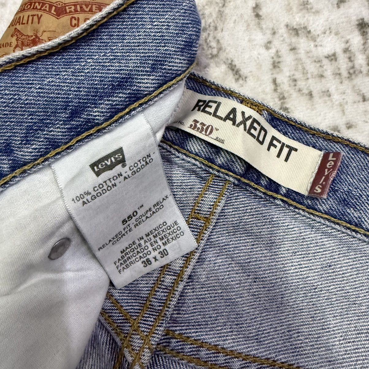 Levi's Vintage Levis 550 Relaxad Fit Distressed Fade Jeans Size US 36 / EU 52 - 12 Thumbnail