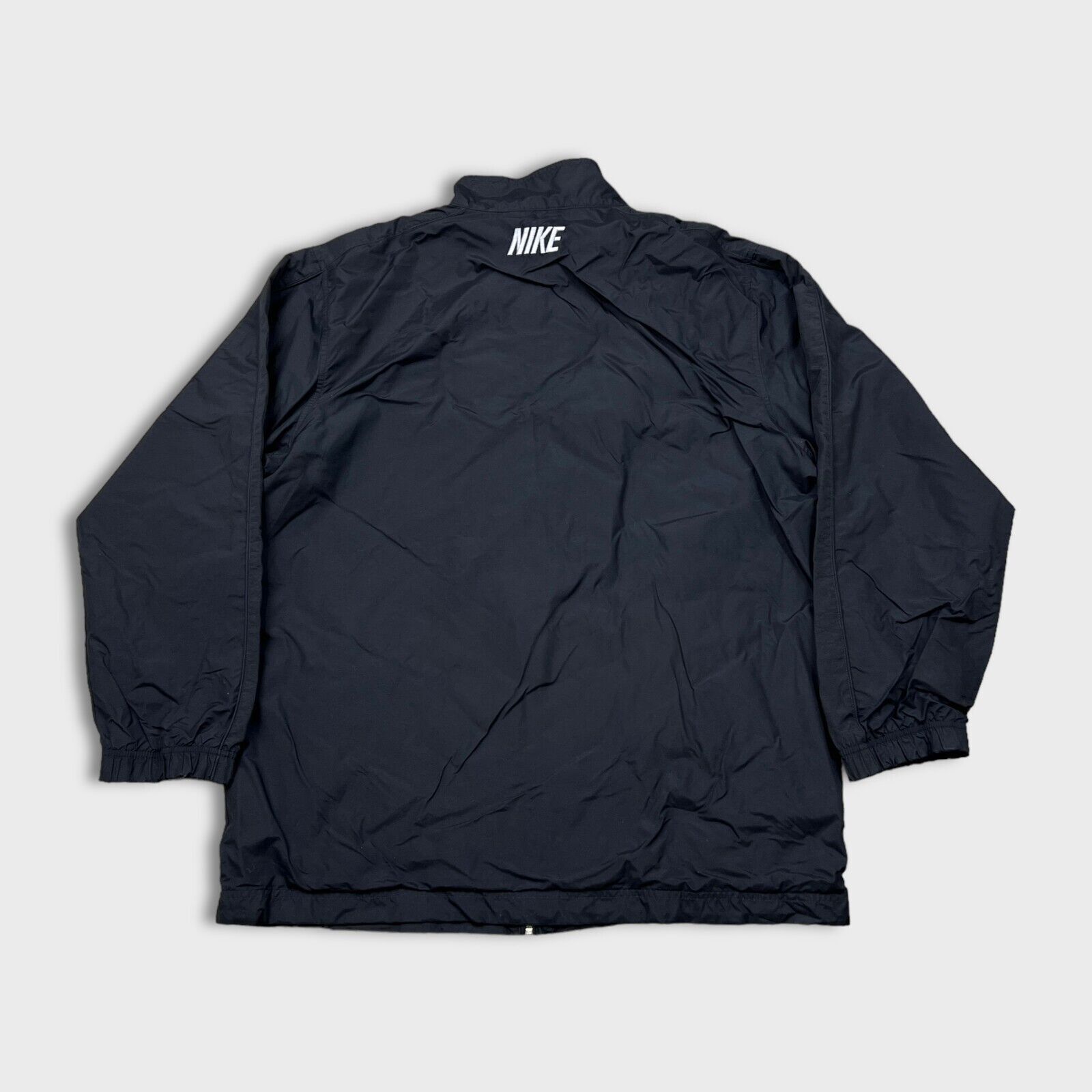 Nike × Vintage Nike Sportswear Jacket XL Swoosh Spell Out Zip Windbreaker Size US XL / EU 56 / 4 - 4 Thumbnail