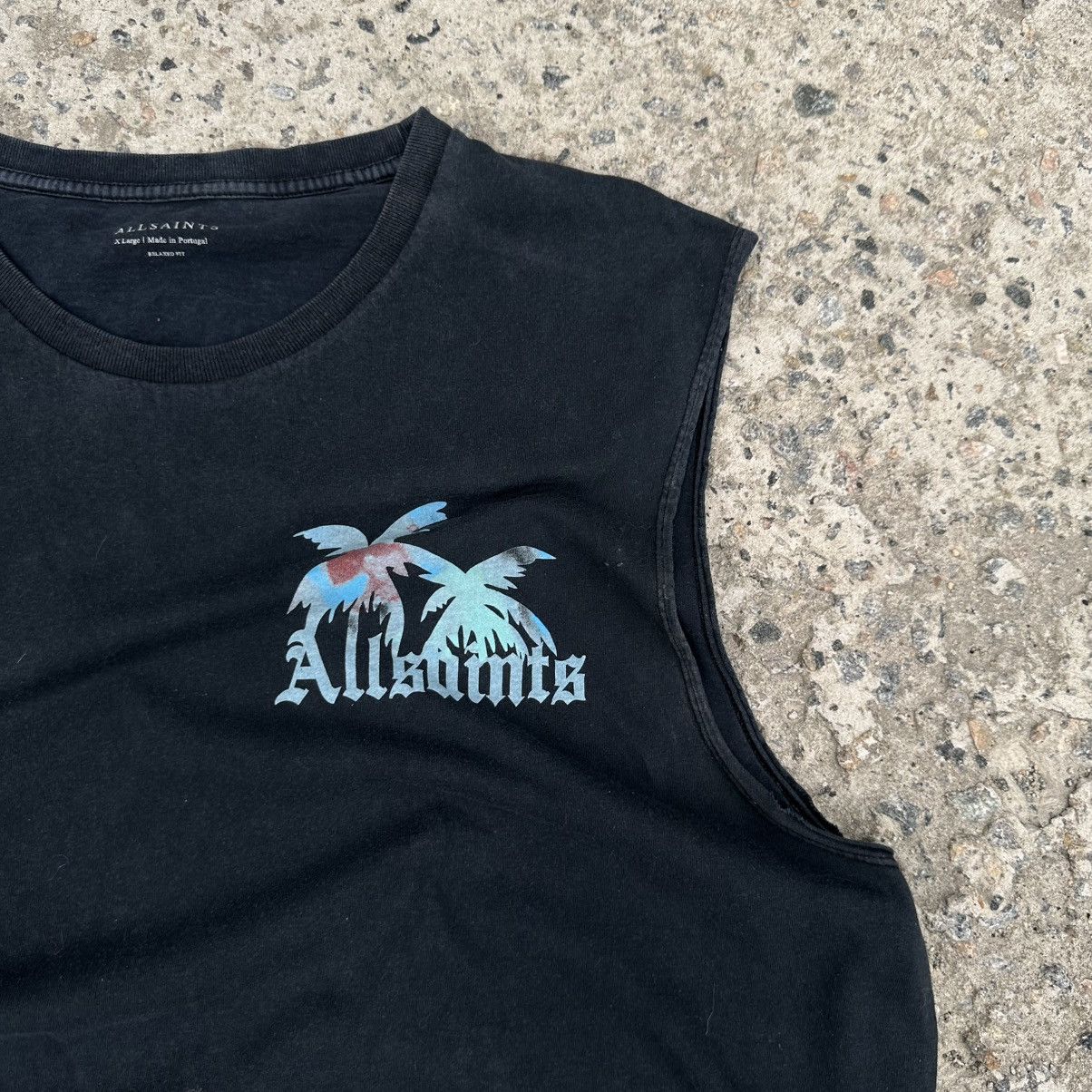 Allsaints Vintage Allsaints Tank Top Sleeveless Big Logo Trashed Y2K Size US XL / EU 56 / 4 - 4 Thumbnail